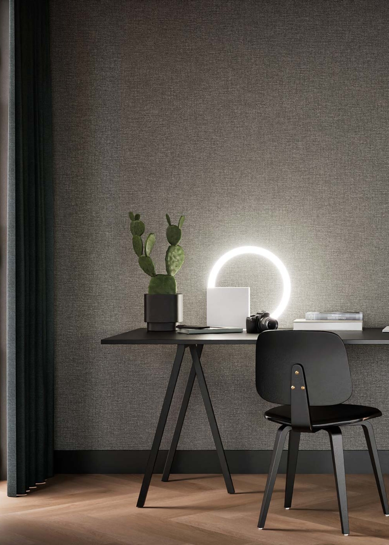 Afwasbaar | Voelbare textuur Behang linnen look Natural Chique, Portland, 53 x 1000 cm