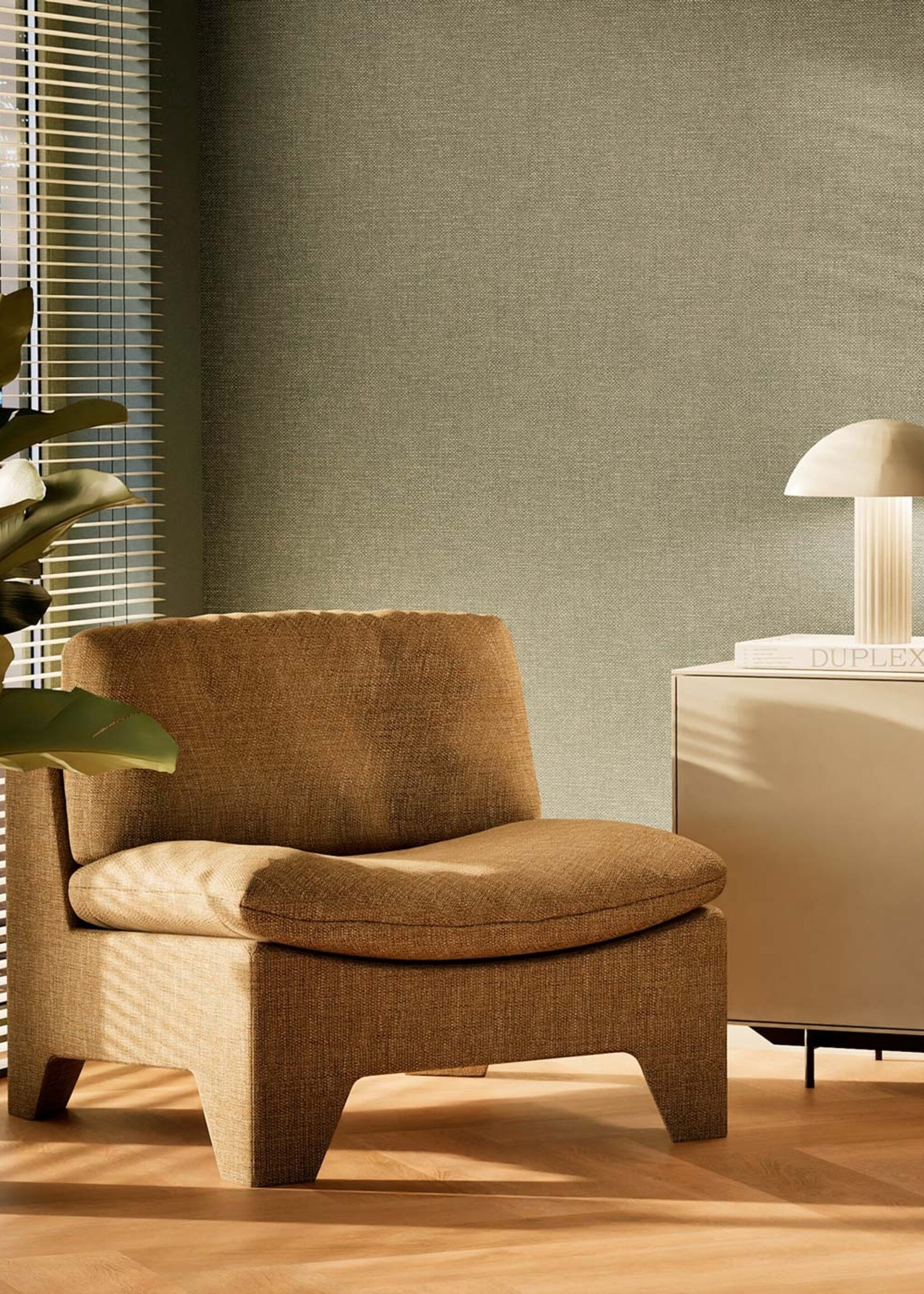 Afwasbaar | Voelbare textuur Behang linnen look Natural Chique, Long Island, 53 x 1000 cm