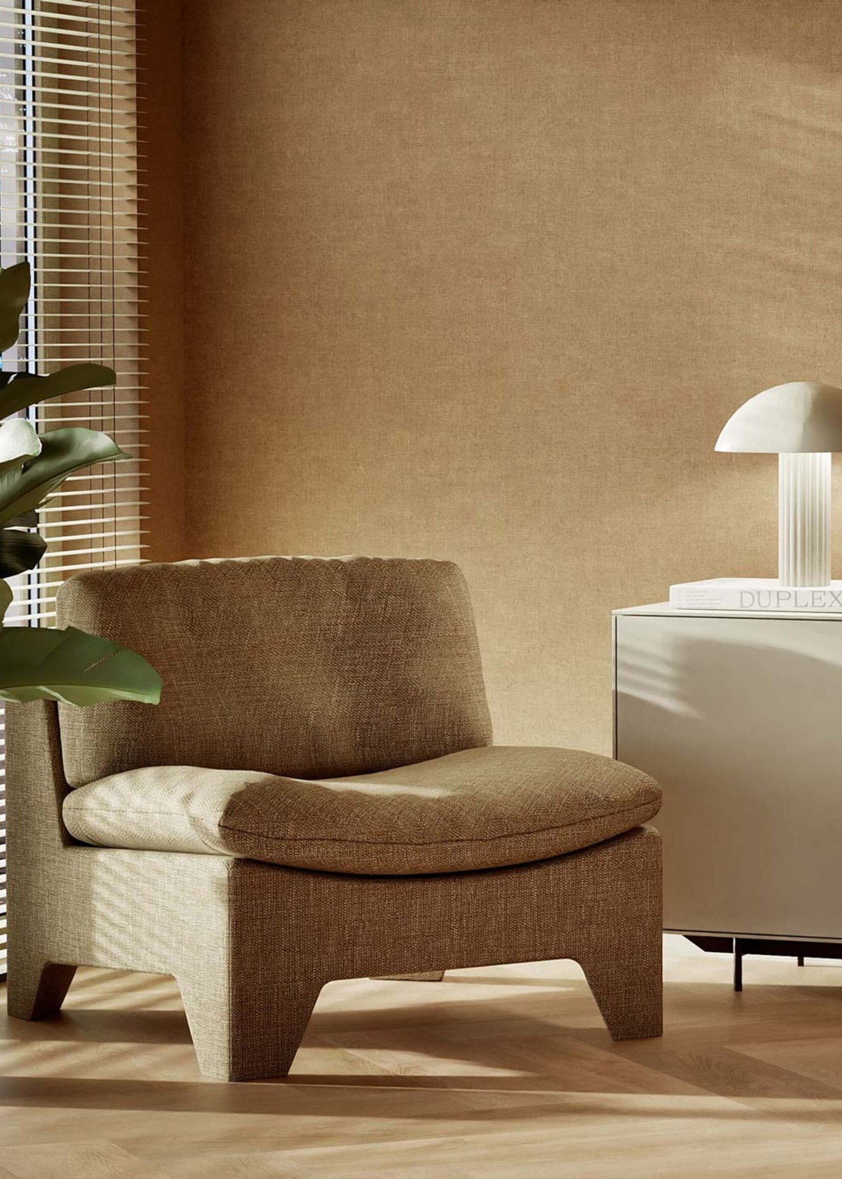 Afwasbaar | Voelbare textuur Hotel Chique Behang, Palm Springs, 53 x 1000 cm