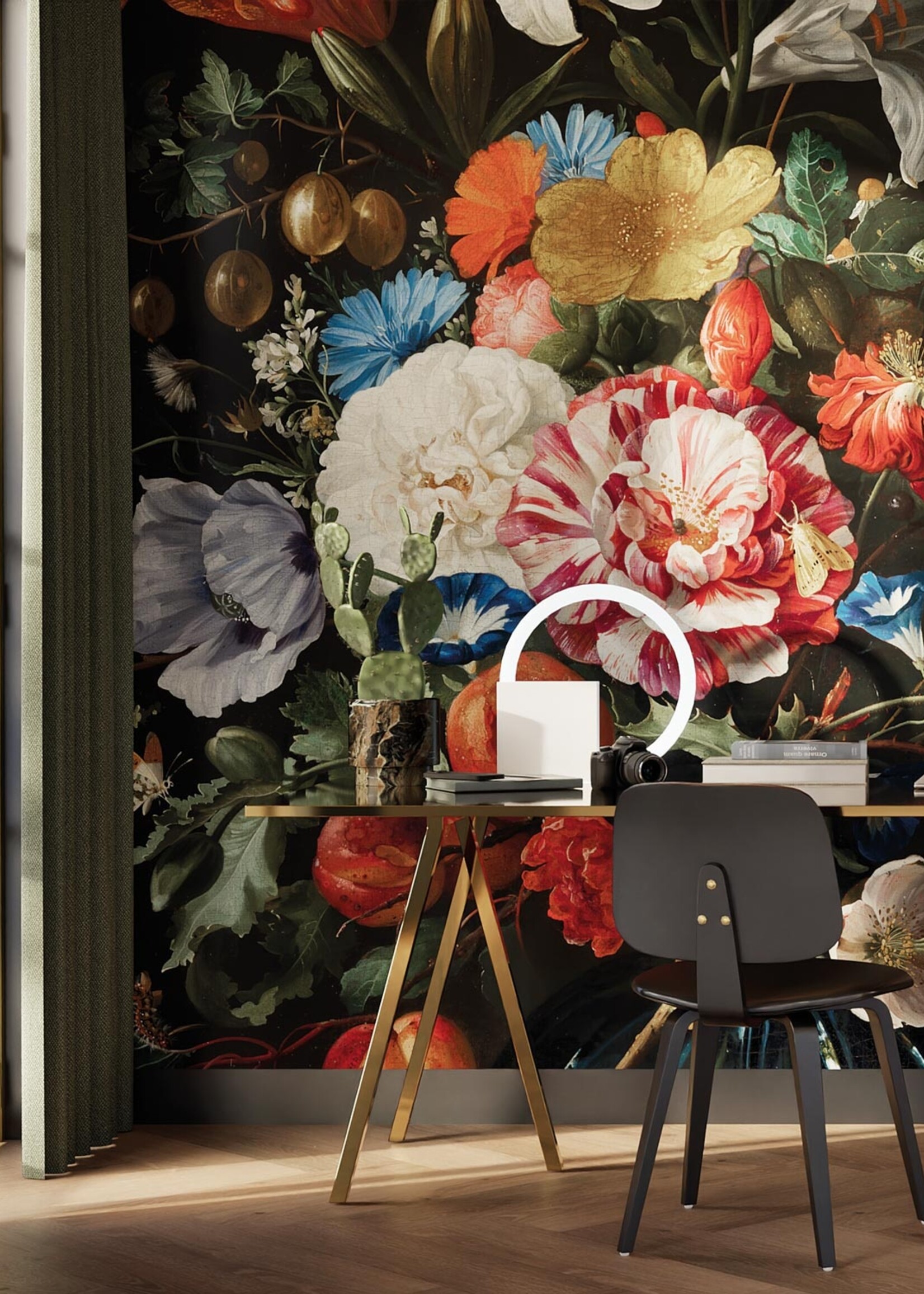 Bloemen behang Golden Age Flowers