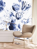 Wall Mural Royal Blue Flowers