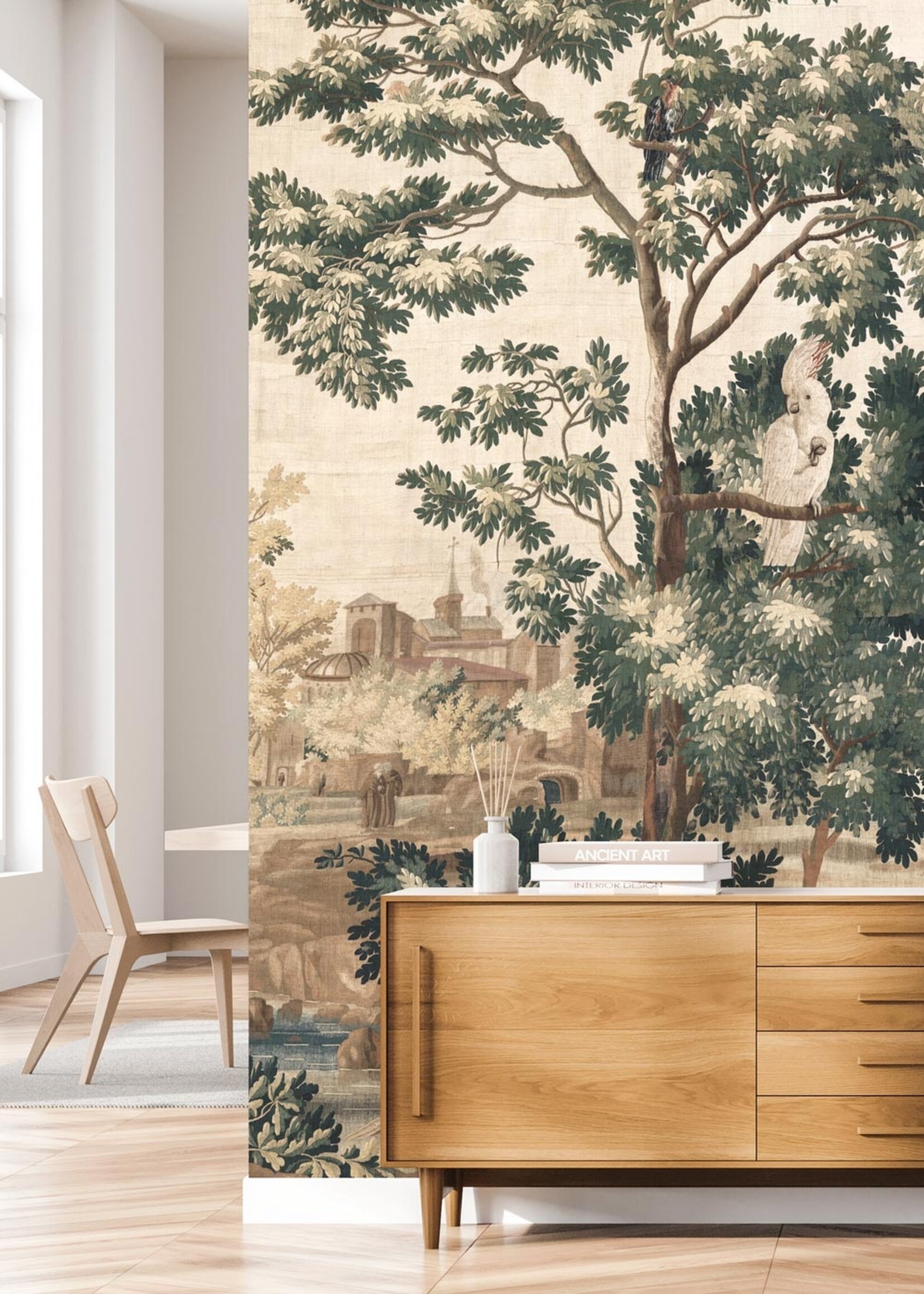 Wandvullend Landscape Tapestries, wallpaper from ancient tapestry
