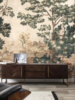 Wandvullend Landscape Tapestries, behang van vintage wandkleed