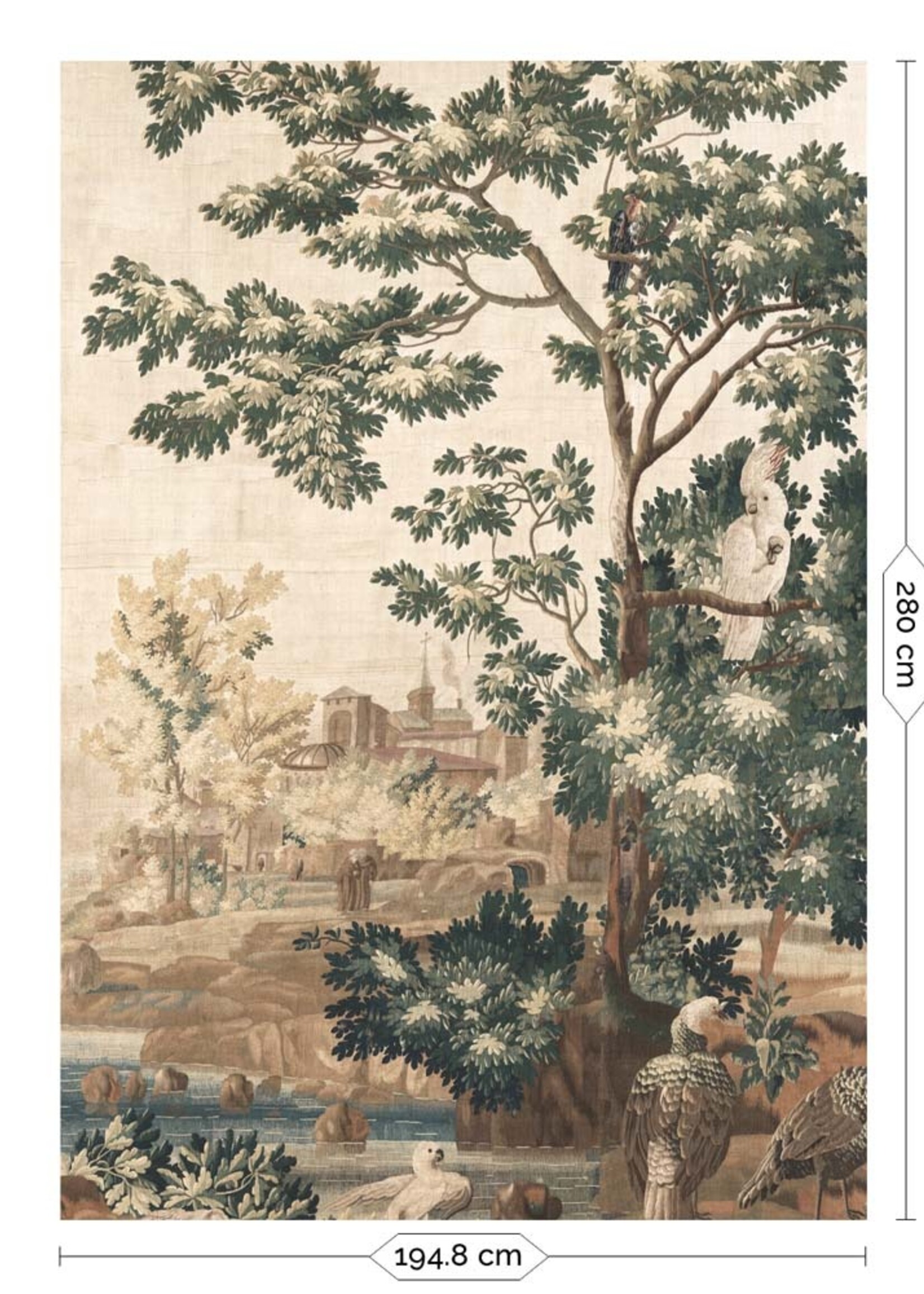 Wandvullend Landscape Tapestries, wallpaper from ancient tapestry
