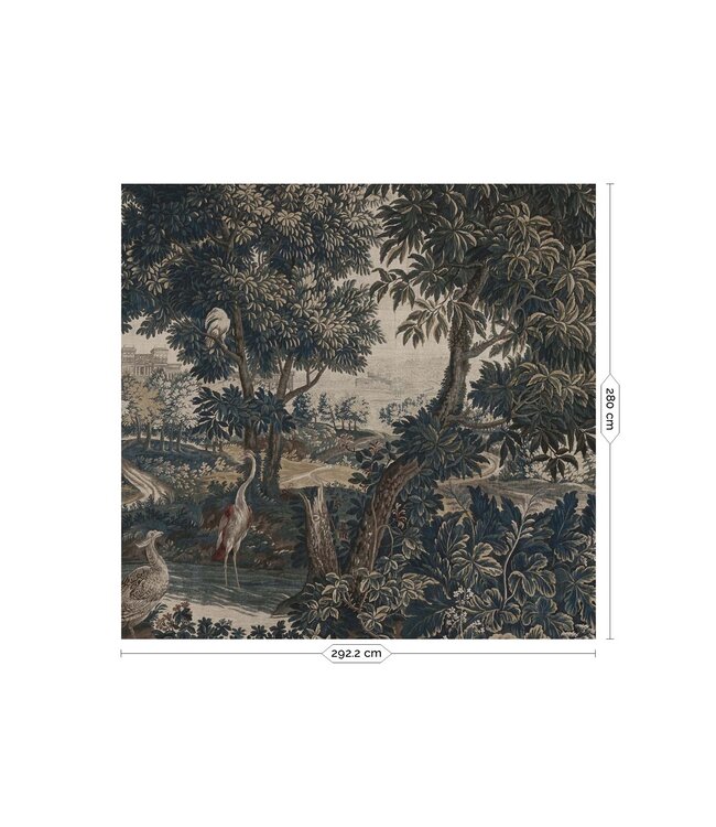 Landscape Tapestries, behang van vintage wandkleed