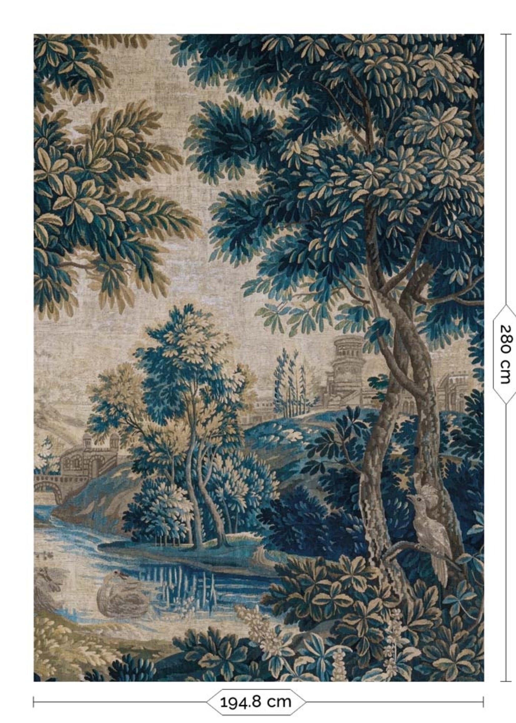 Wandvullend Landscape Tapestries, wallpaper from vintage tapestry