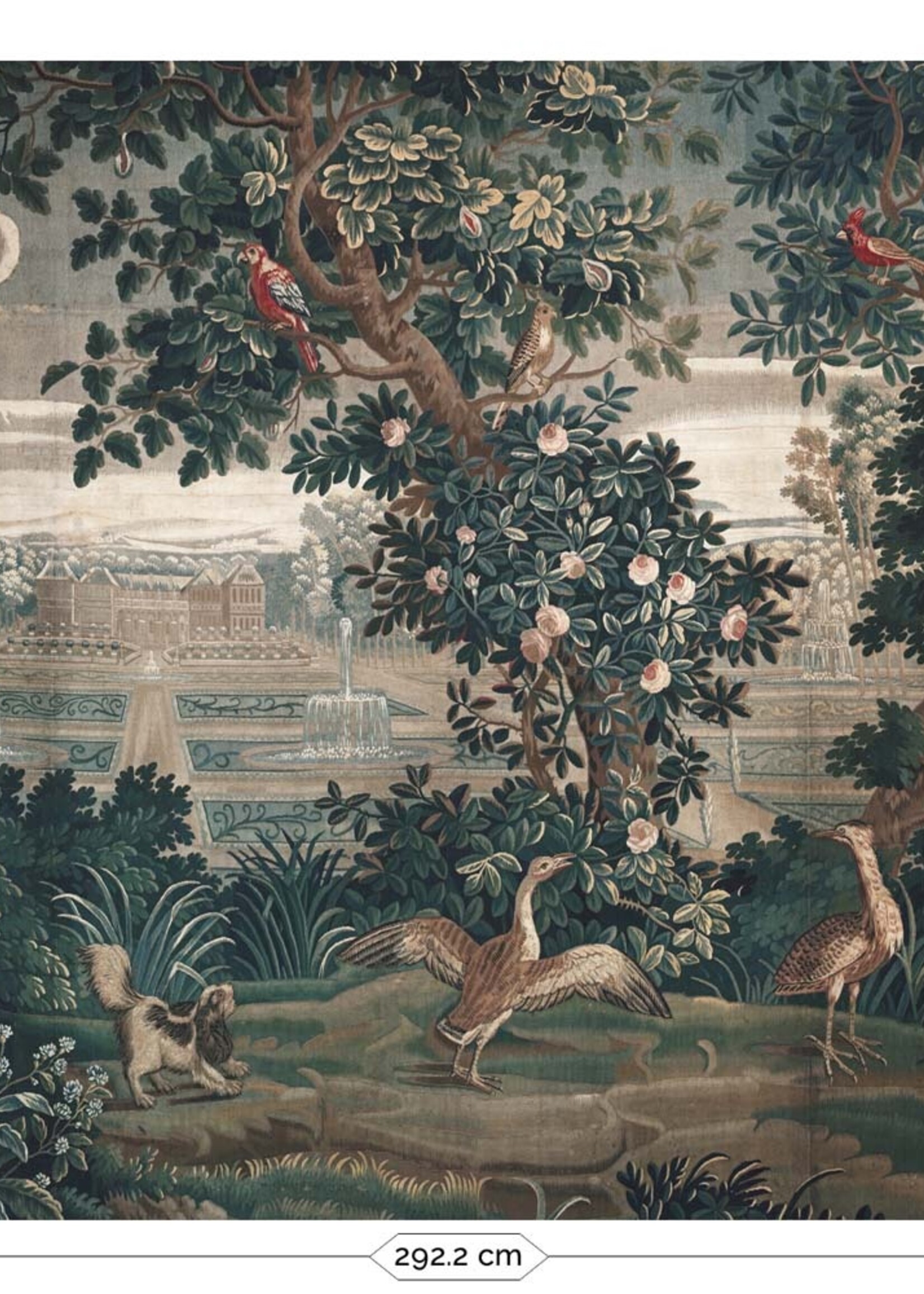 Wandvullend Landscape Tapestries, behang van vintage wandkleed