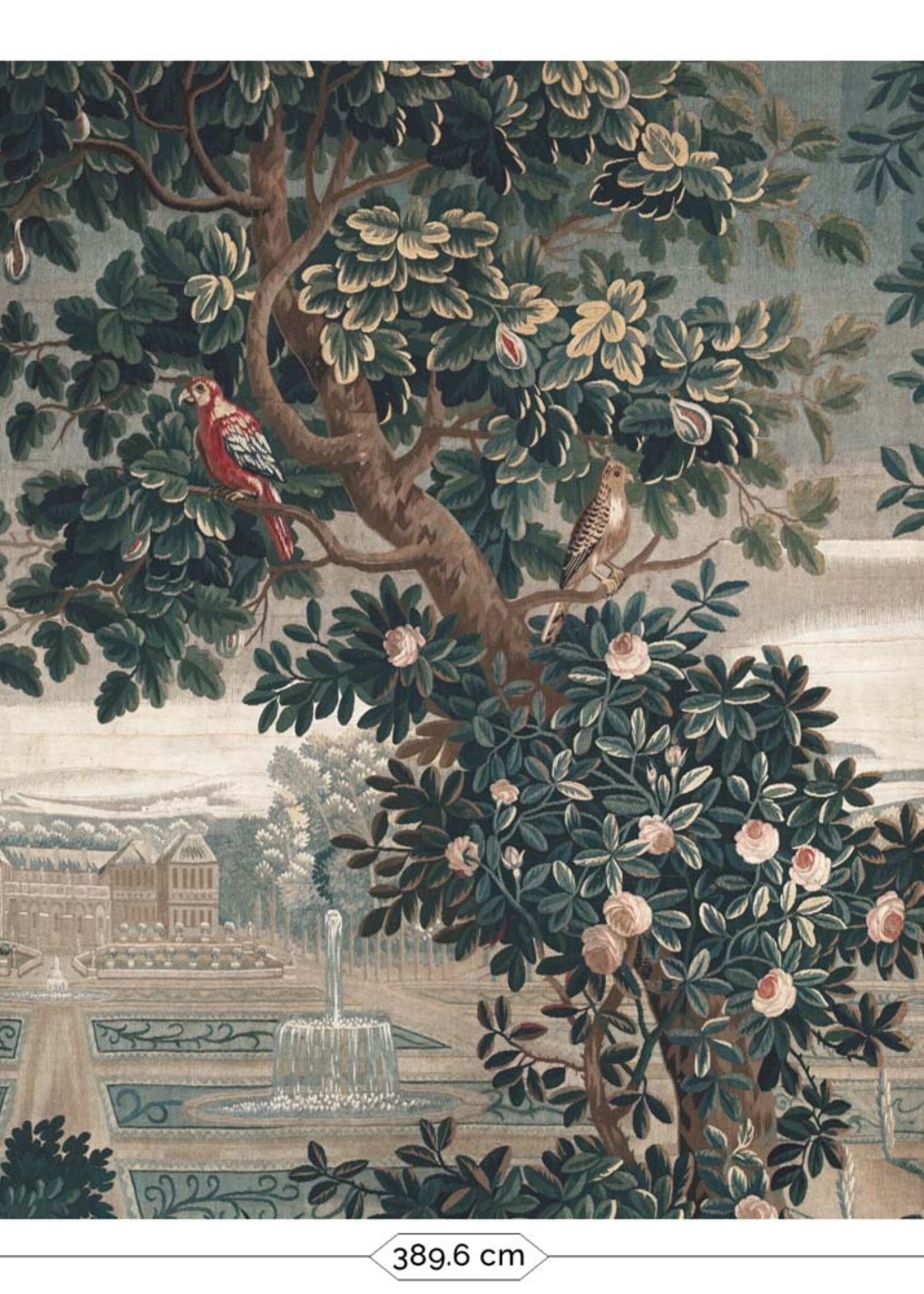 Wandvullend Landscape Tapestries, behang van vintage wandkleed