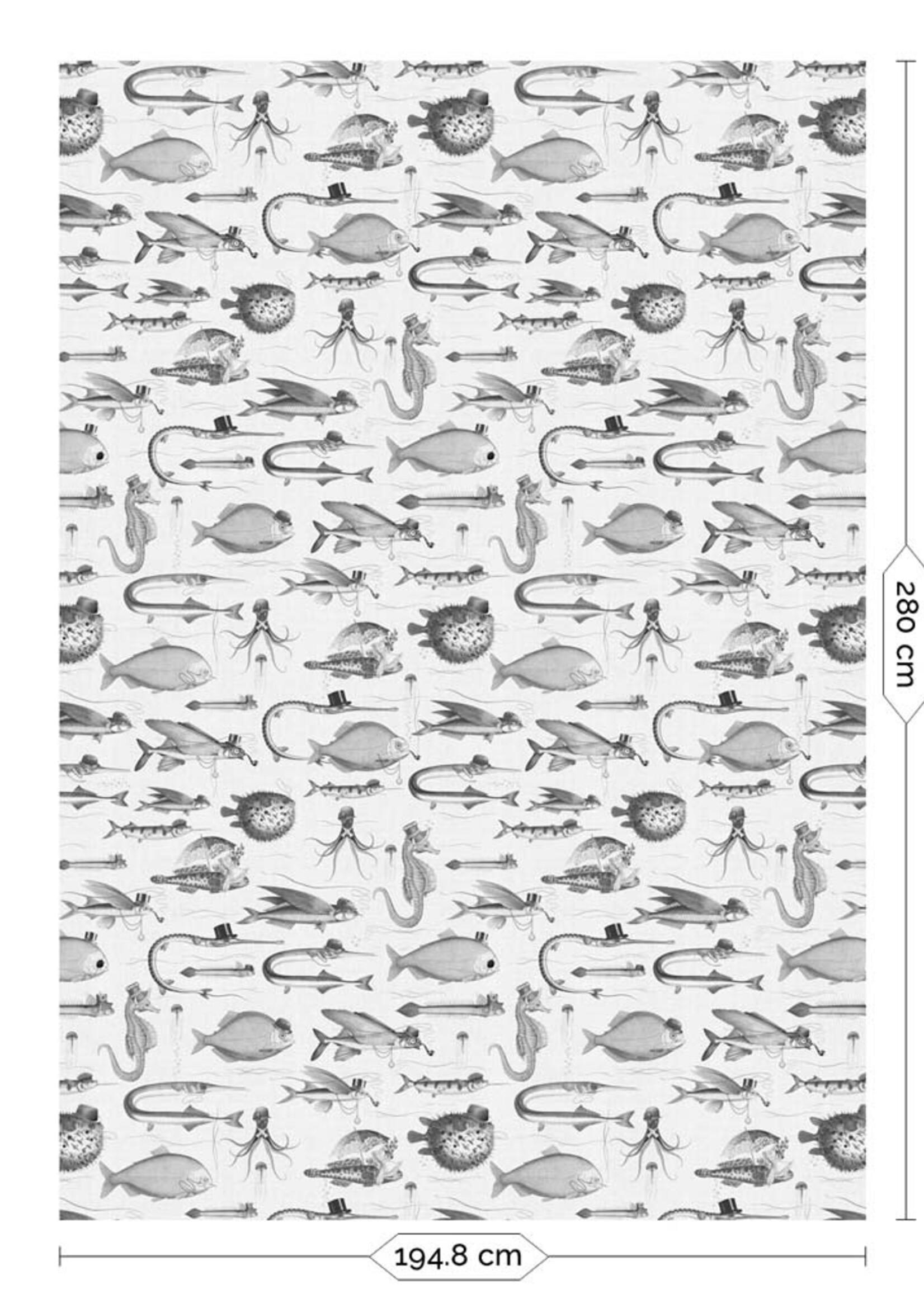 Wandvullend Fototapete Dandy Fish