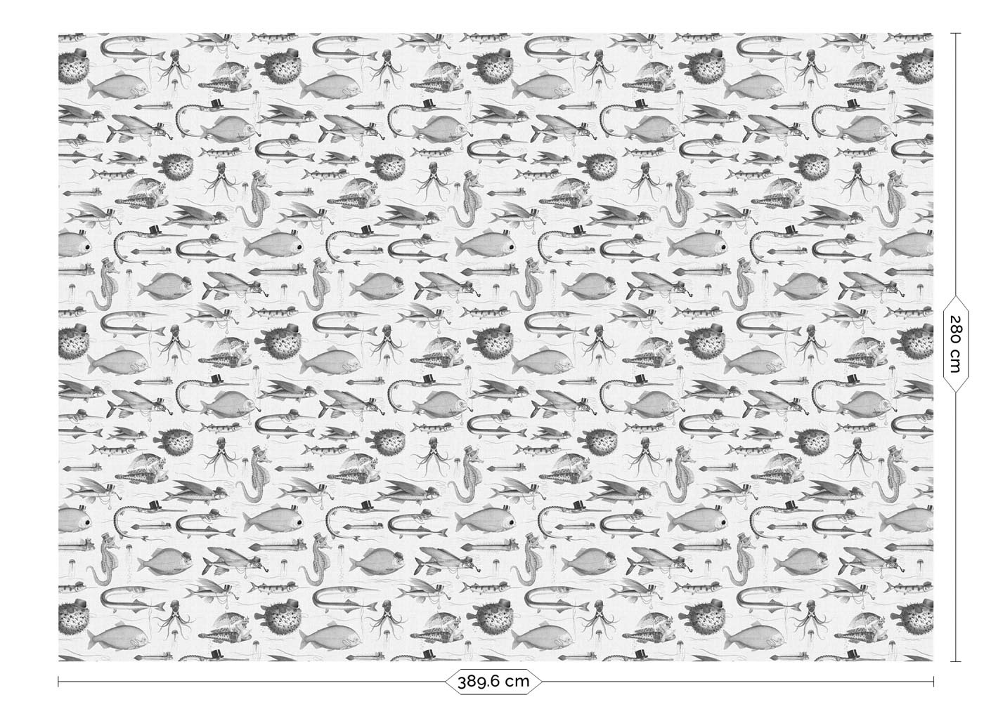 Wallpaper with Dandy Fish, WP-804 - KEK Amsterdam