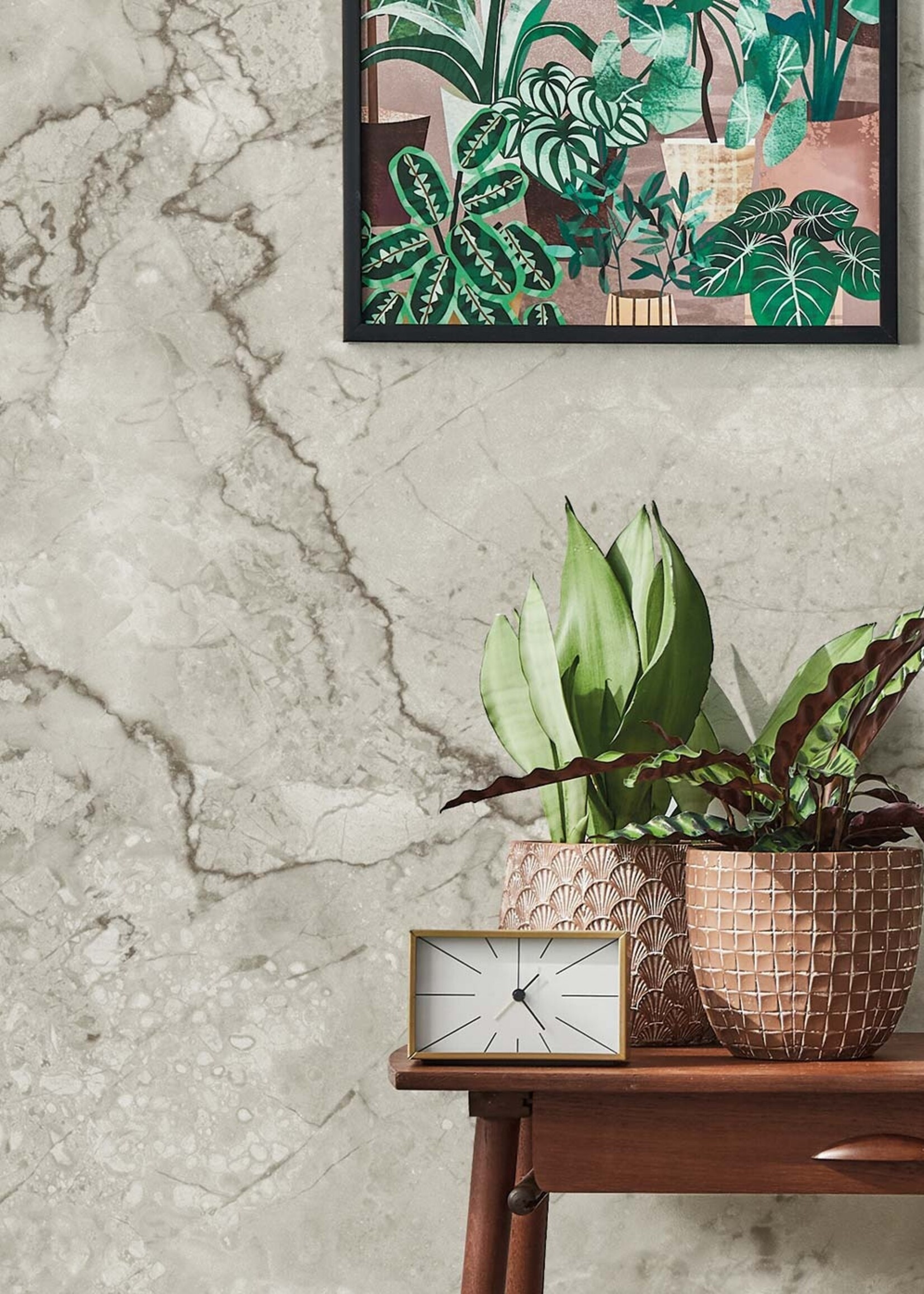 Wandvullend Fototapete Marble, beige