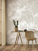 Wandvullend Bloemen behang Engraved Flowers