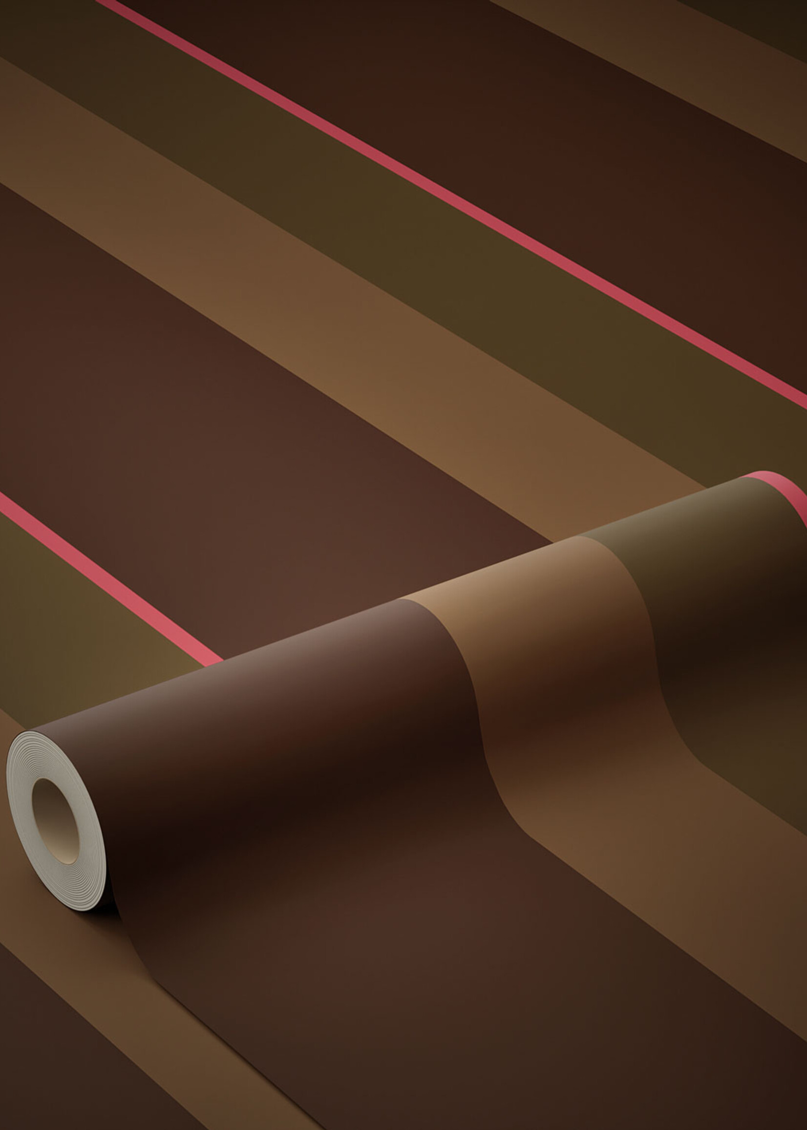 Herhaalbaar Bold Stripes | Tapete mit bunten Streifen von Frans Uyterlinde | 97,4 x 280 cm