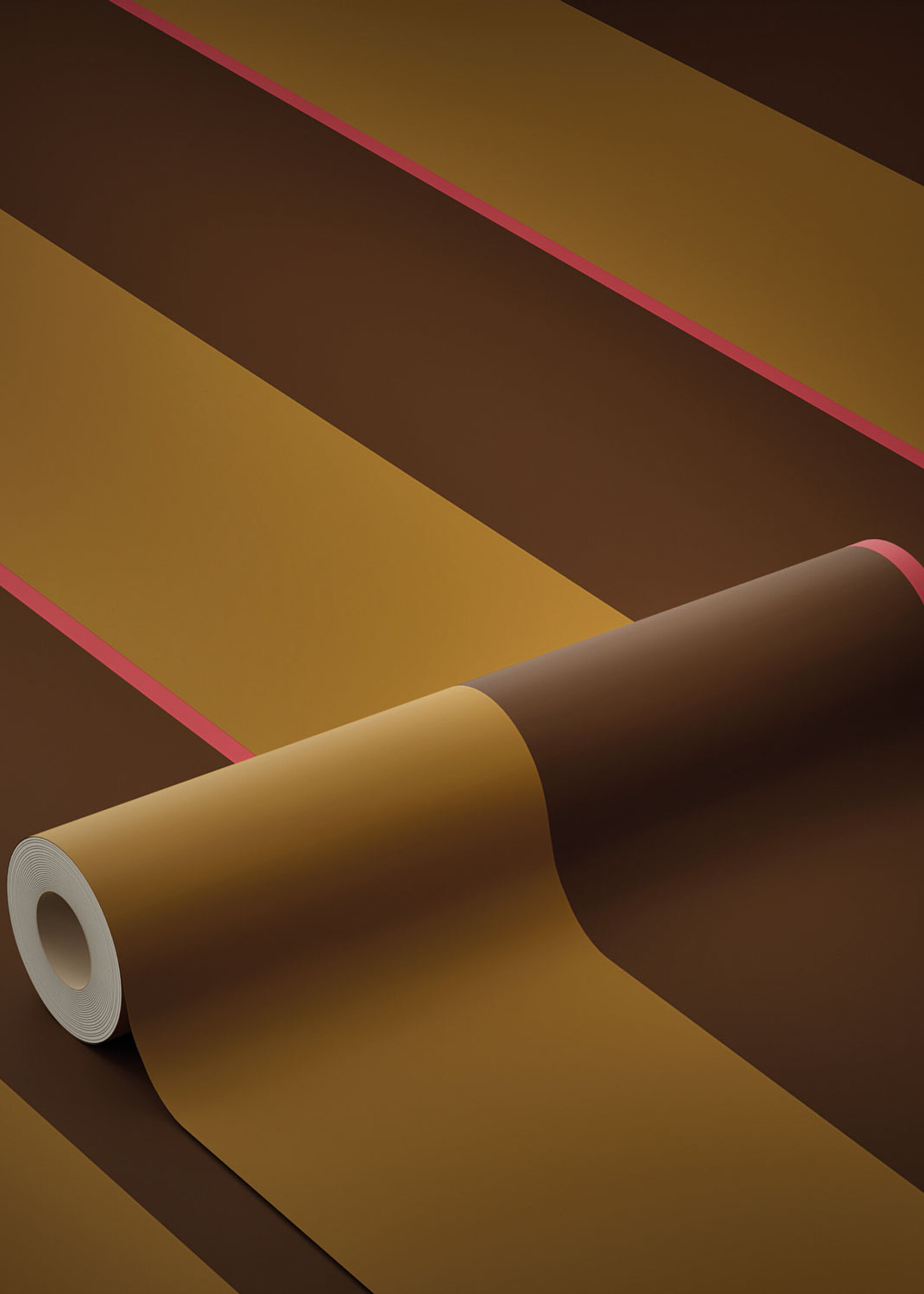 Herhaalbaar Bold Stripes | Tapete mit bunten Streifen von Frans Uyterlinde | 97,4 x 280 cm