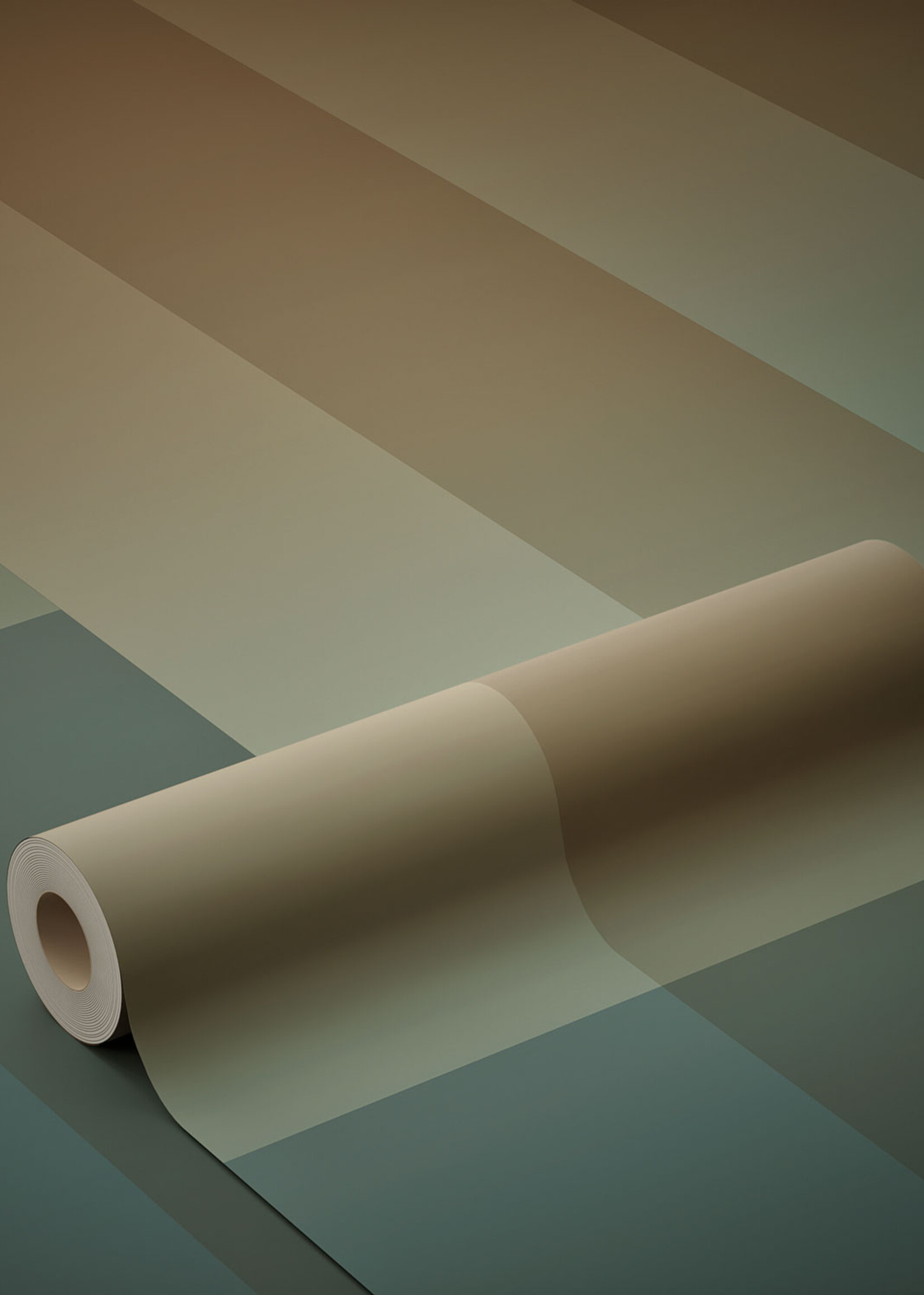 Herhaalbaar Gradient Stripes | Striped wallpaper by Frans Uyterlinde | 97.4 x 280 cm