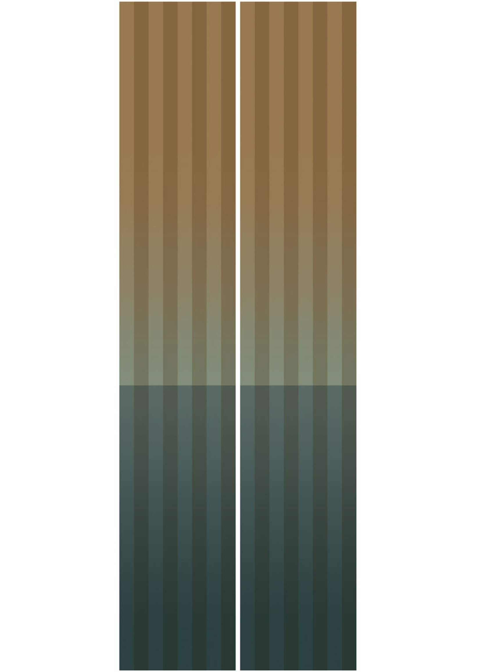 Herhaalbaar Gradient Stripes | Striped wallpaper by Frans Uyterlinde | 97.4 x 280 cm