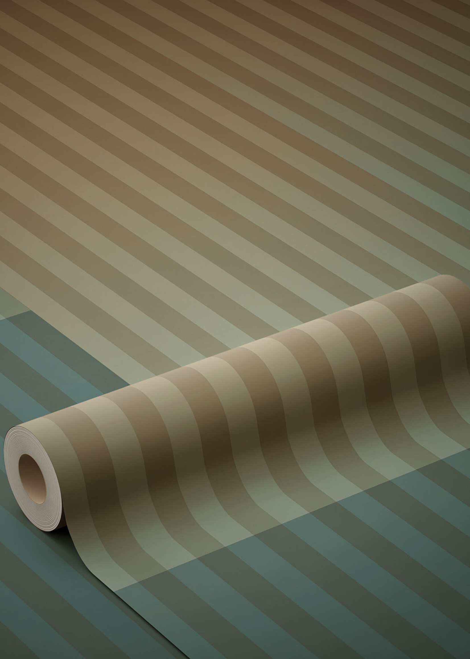 Herhaalbaar Gradient Stripes | Strepen behang door Frans Uyterlinde | 97,4 x 280 cm