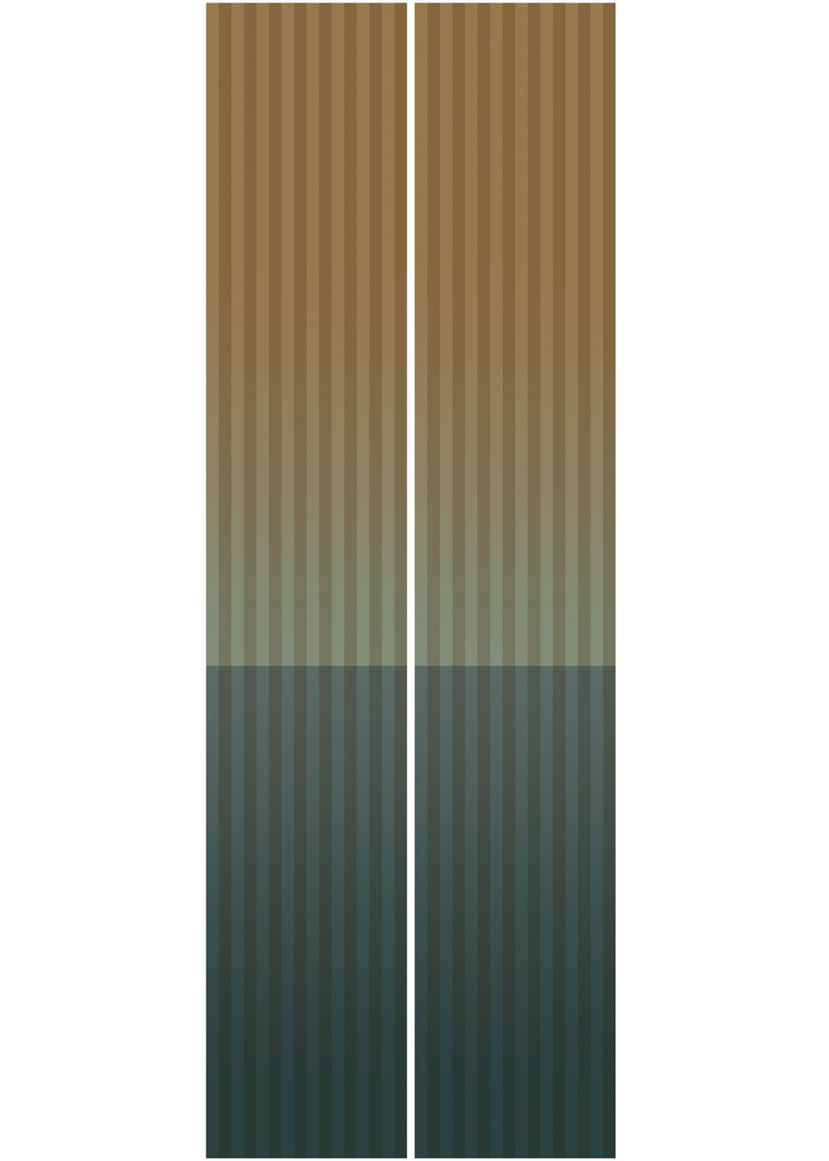 Herhaalbaar Gradient Stripes | Striped wallpaper by Frans Uyterlinde | 97.4 x 280 cm