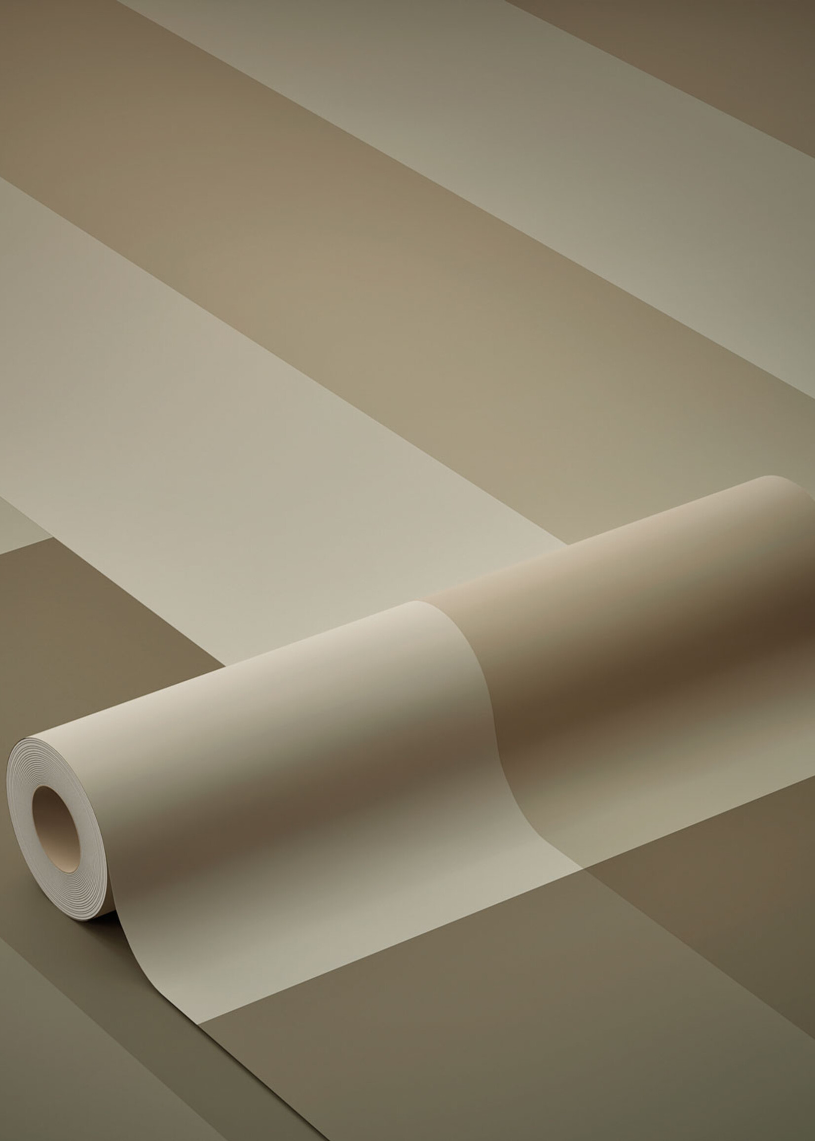 Herhaalbaar Gradient Stripes | Gestreifte Tapete von Frans Uyterlinde | 97,4 x 280 cm
