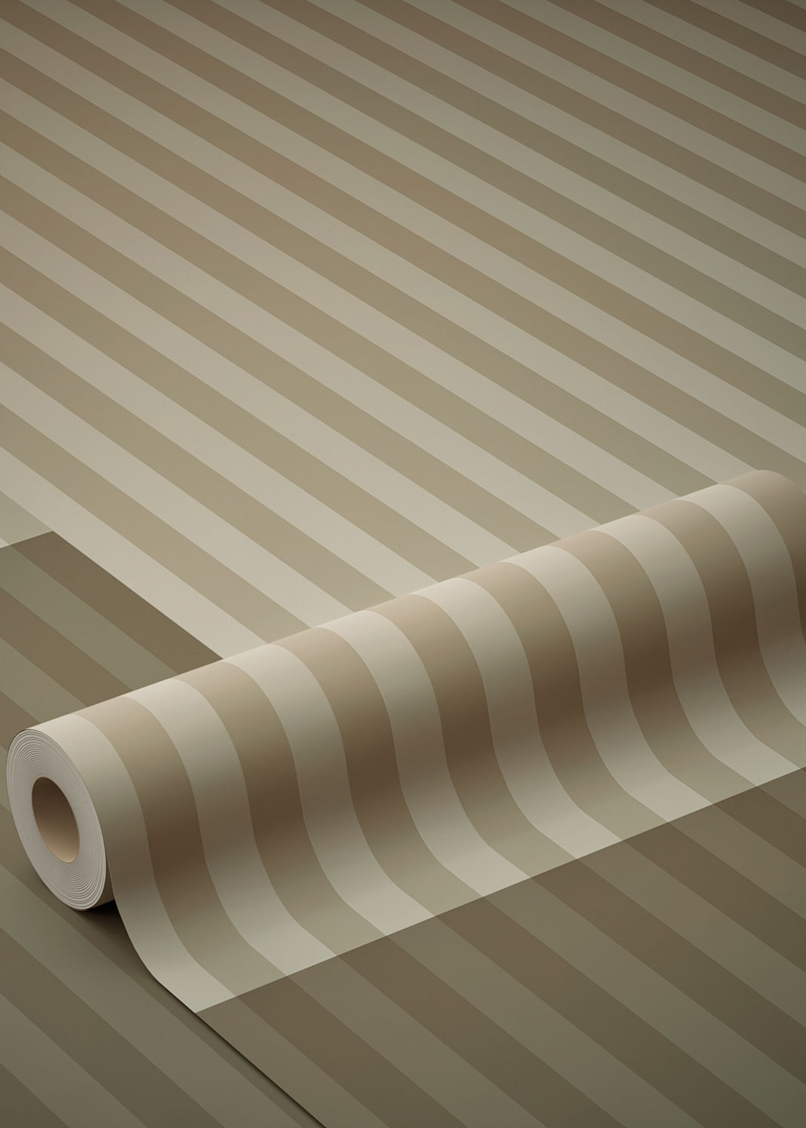 Herhaalbaar Gradient Stripes | Striped wallpaper by Frans Uyterlinde | 97.4 x 280 cm