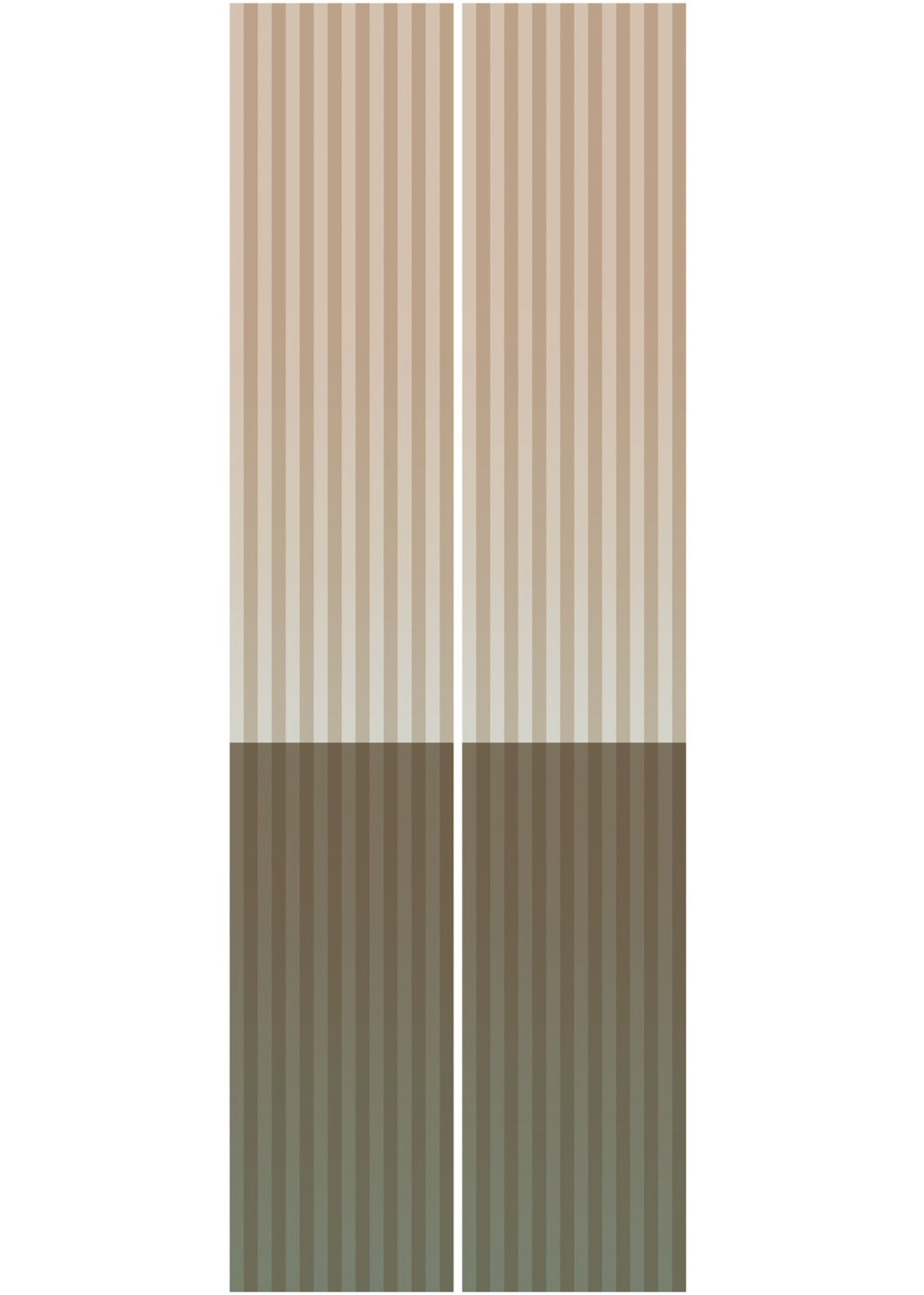 Herhaalbaar Gradient Stripes | Strepen behang door Frans Uyterlinde | 97,4 x 280 cm