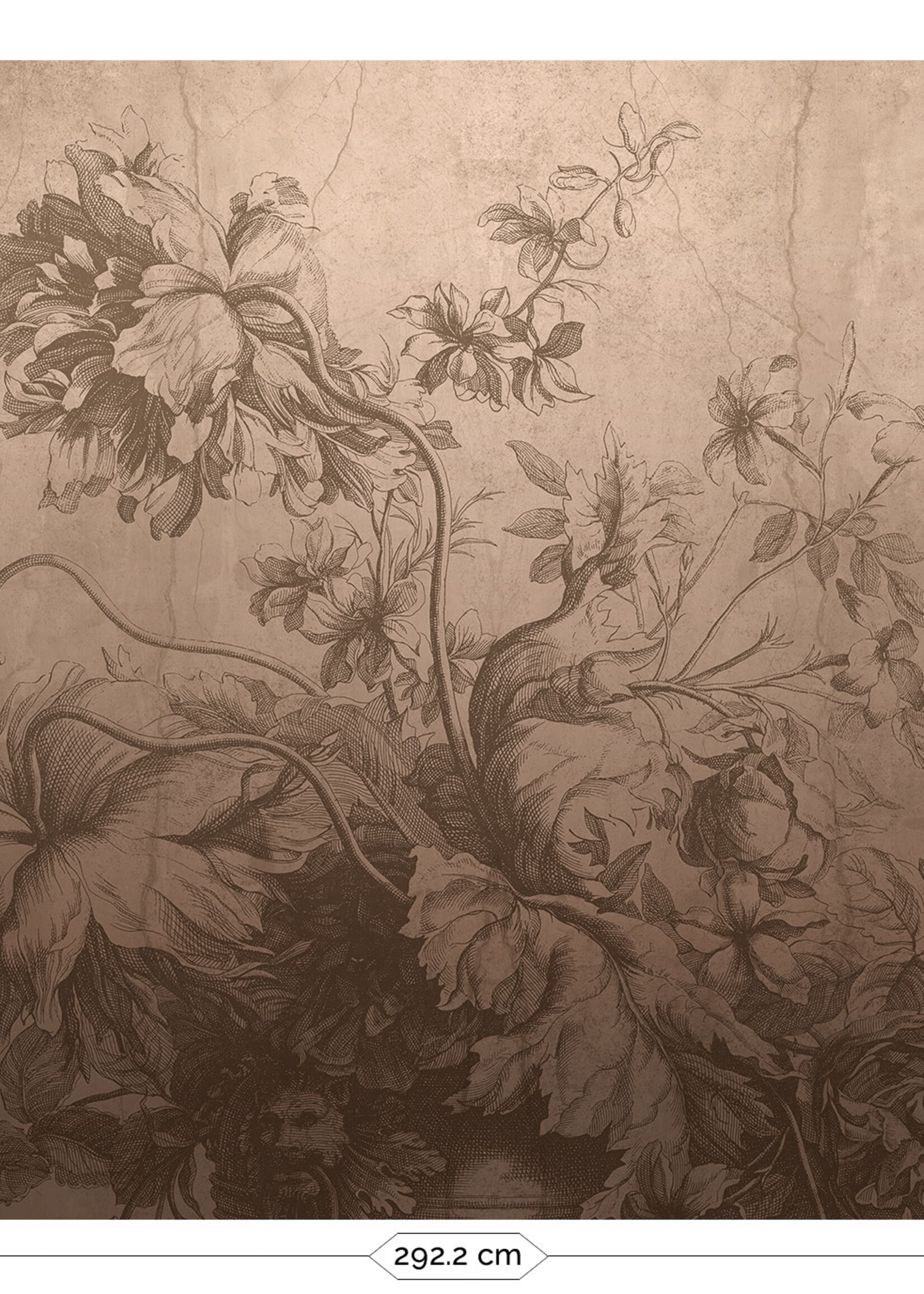 Wandvullend Gradient Flowers | Floral wallpaper by Frans Uyterlinde | Nude