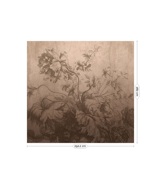 Gradient Flowers | Bloemen behang door Frans Uyterlinde | Nude