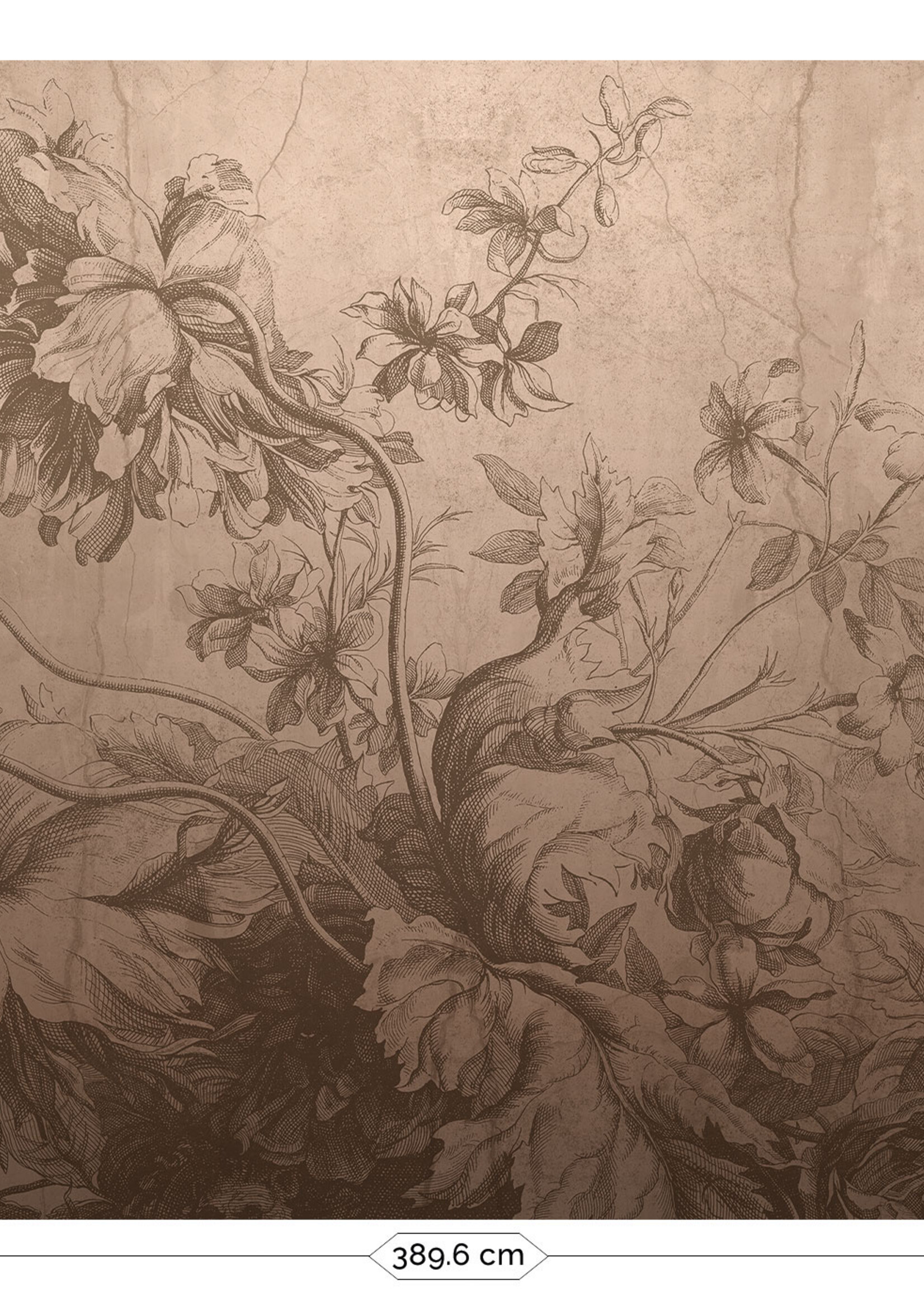 Wandvullend Gradient Flowers | Bloemen behang door Frans Uyterlinde | Nude