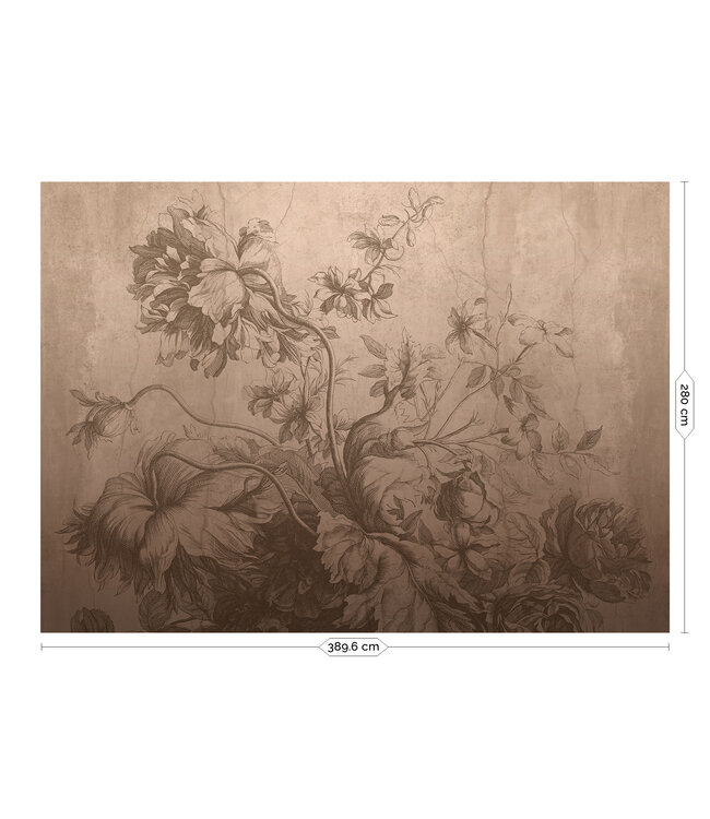 Gradient Flowers | Bloemen behang door Frans Uyterlinde | Nude