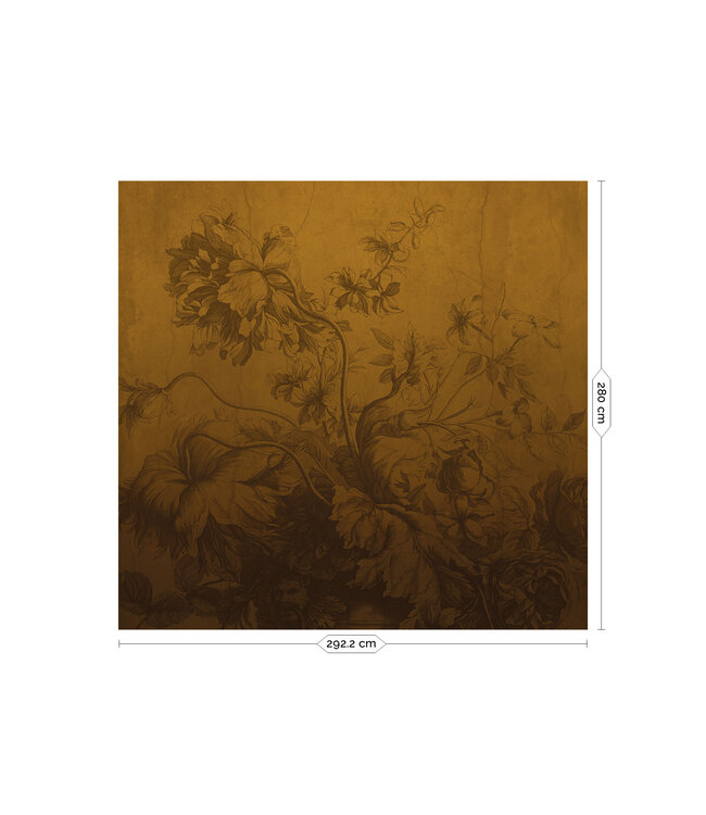 Gradient Flowers | Bloemen behang door Frans Uyterlinde | Oker