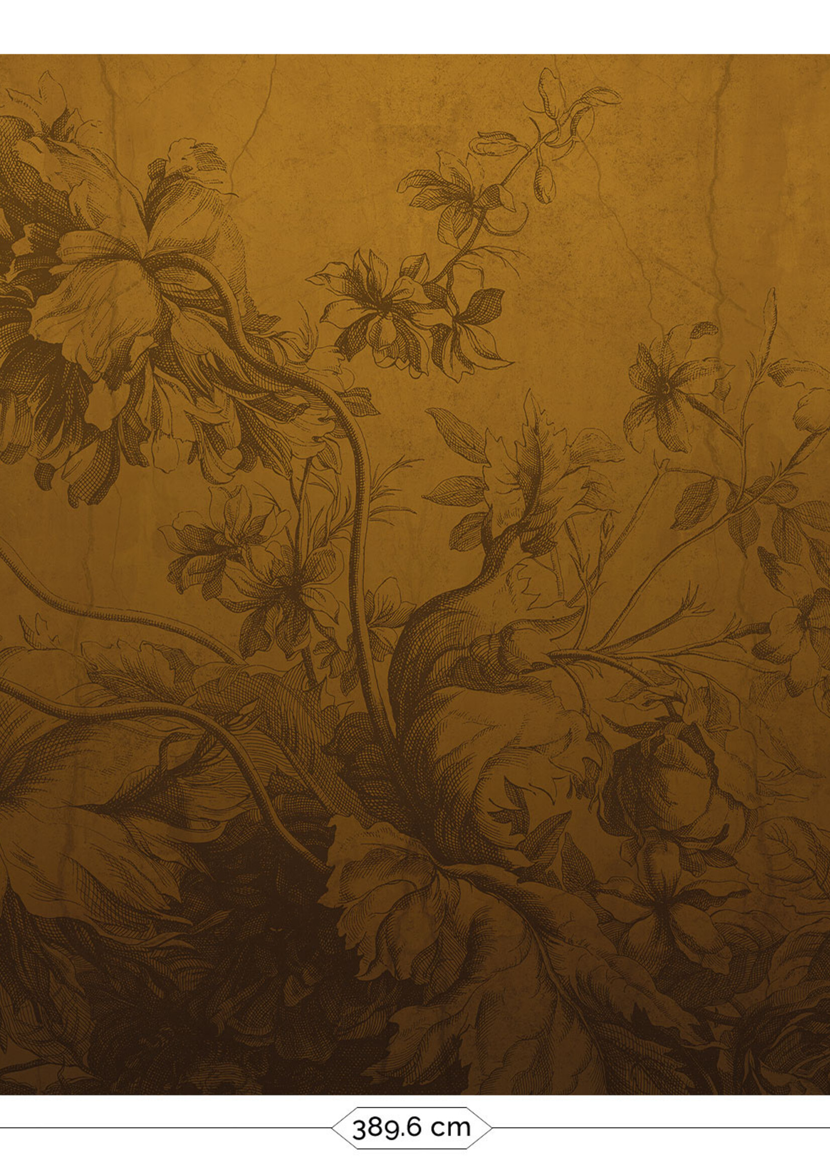 Wandvullend Gradient Flowers | Bloemen behang door Frans Uyterlinde | Oker