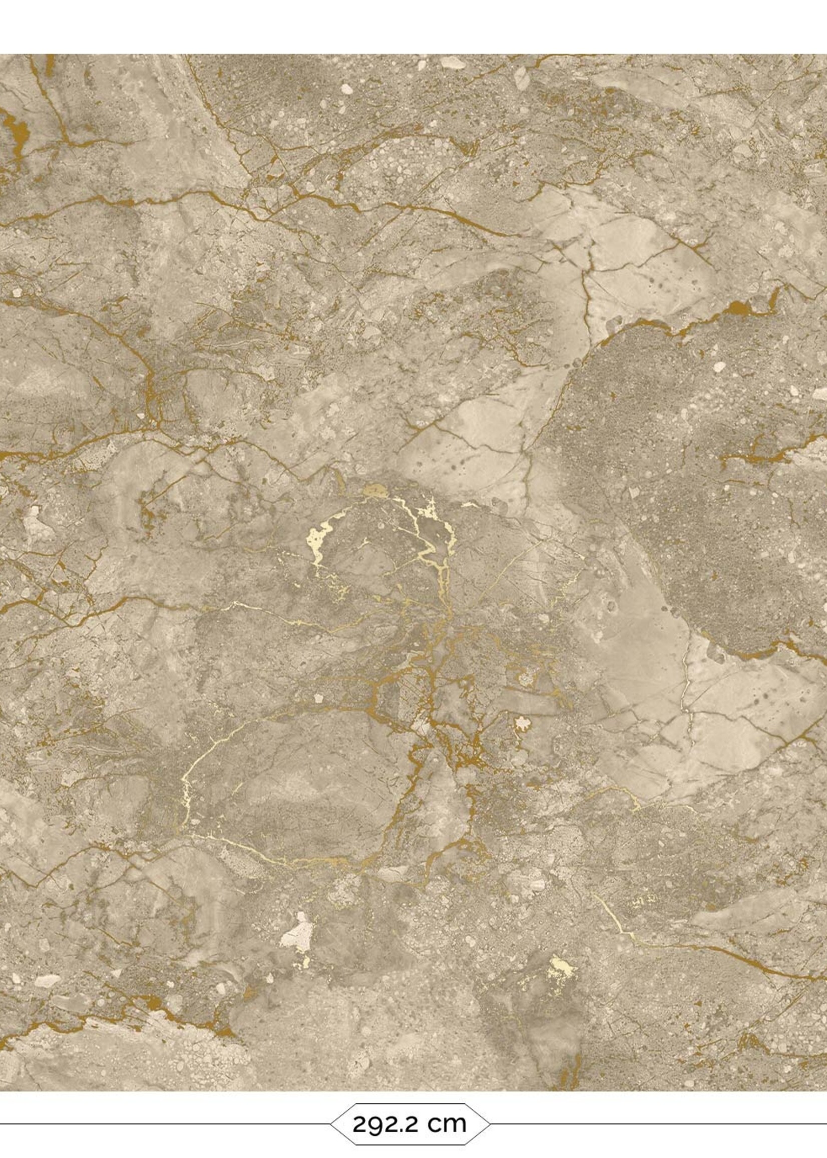 Wandvullend Marmer behang door Frans Uyterlinde | High Gloss Gold/Beige
