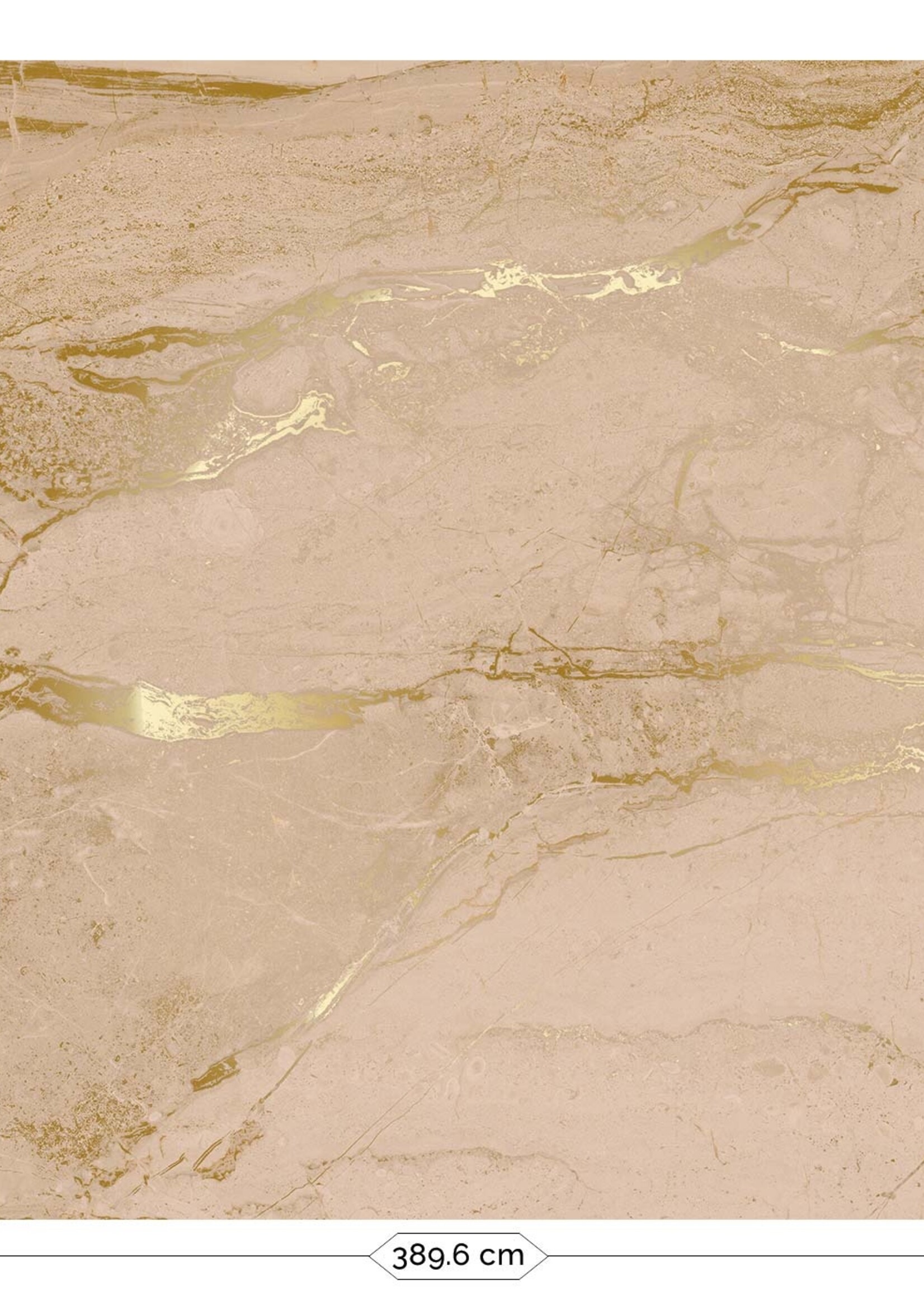 Wandvullend Marble wallpaper by Frans Uyterlinde | High Gloss Gold/Nude