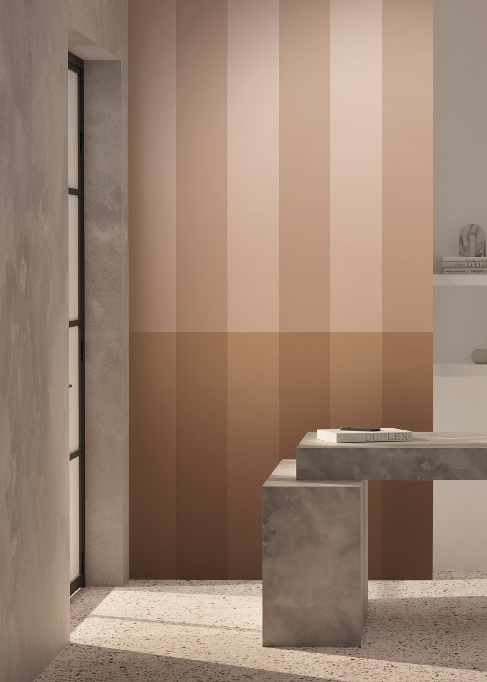 Herhaalbaar Gradient Stripes | Strepen behang door Frans Uyterlinde | 97,4 x 280 cm