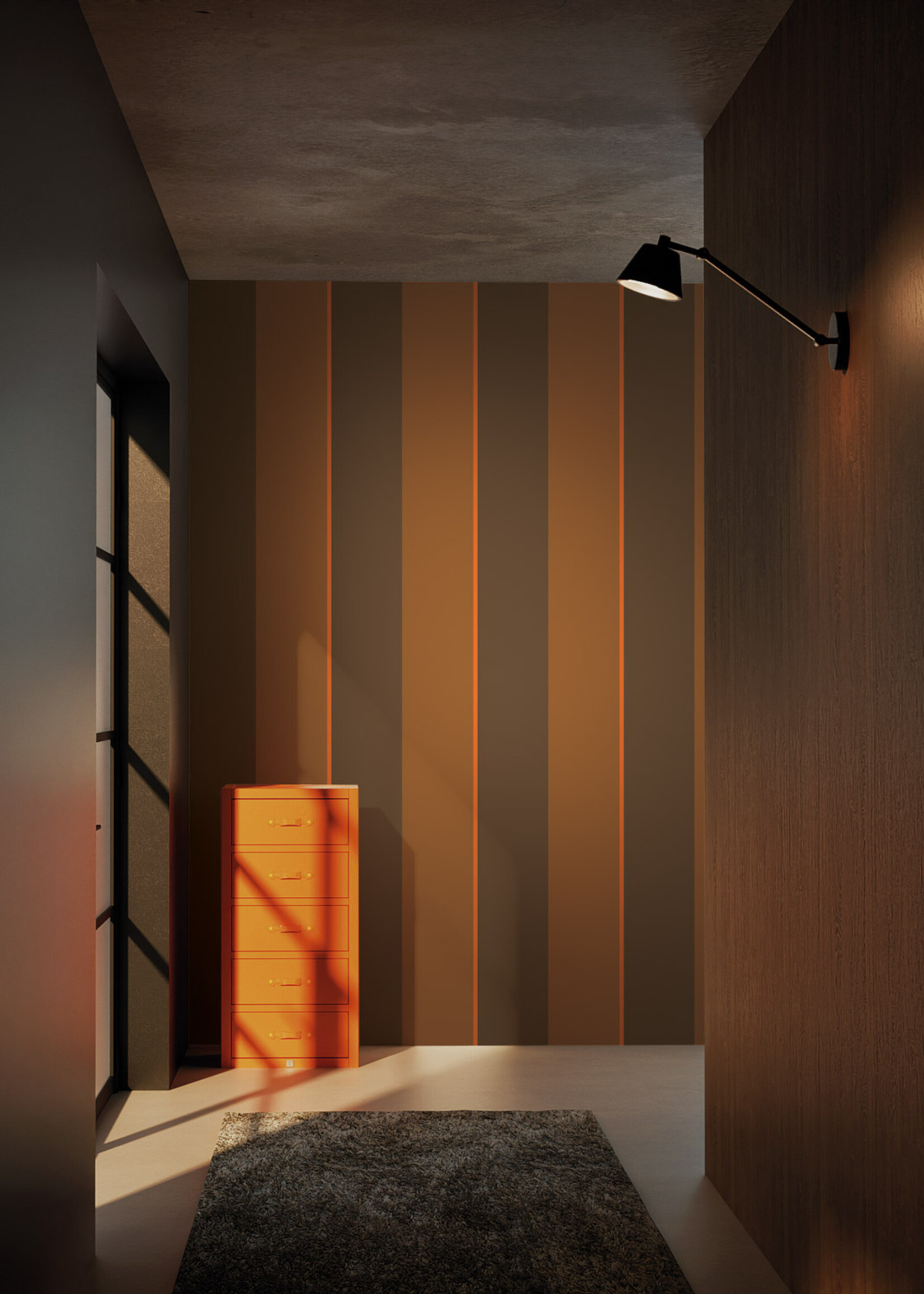Herhaalbaar Bold Stripes | Tapete mit bunten Streifen von Frans Uyterlinde | 97,4 x 280 cm