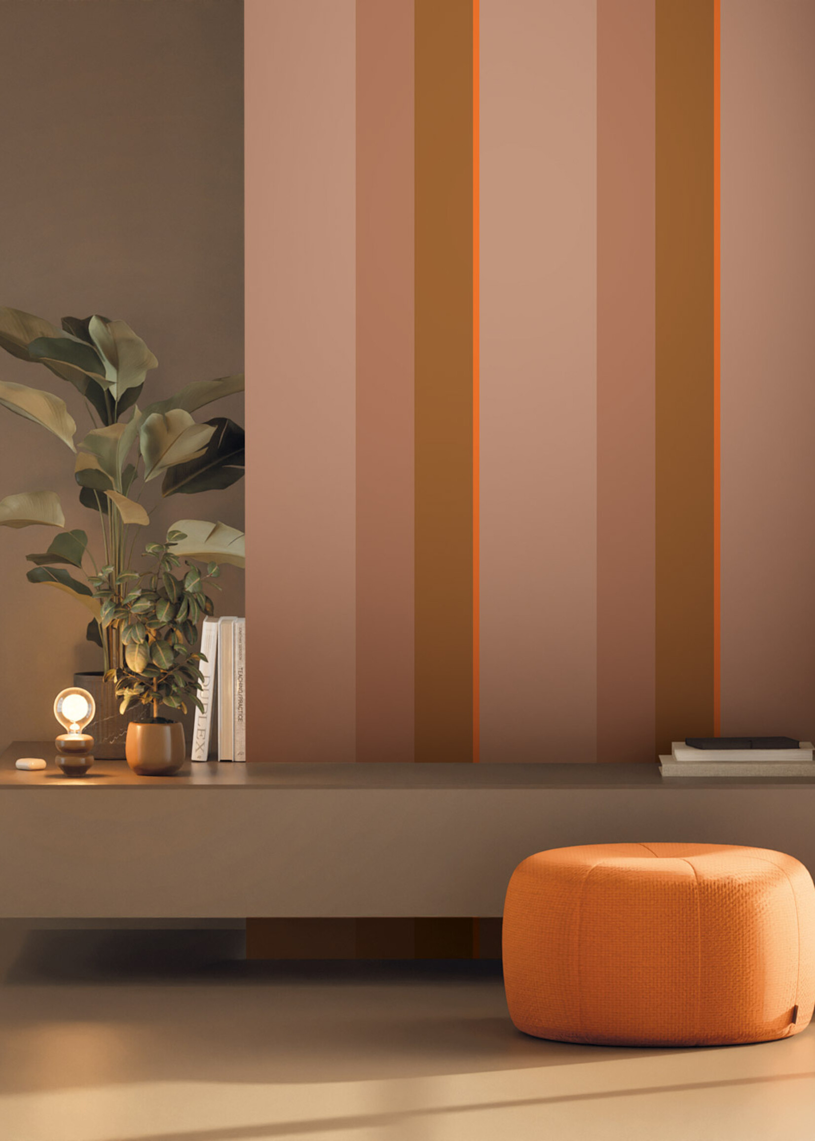 Herhaalbaar Bold Stripes | Tapete mit bunten Streifen von Frans Uyterlinde | 97,4 x 280 cm