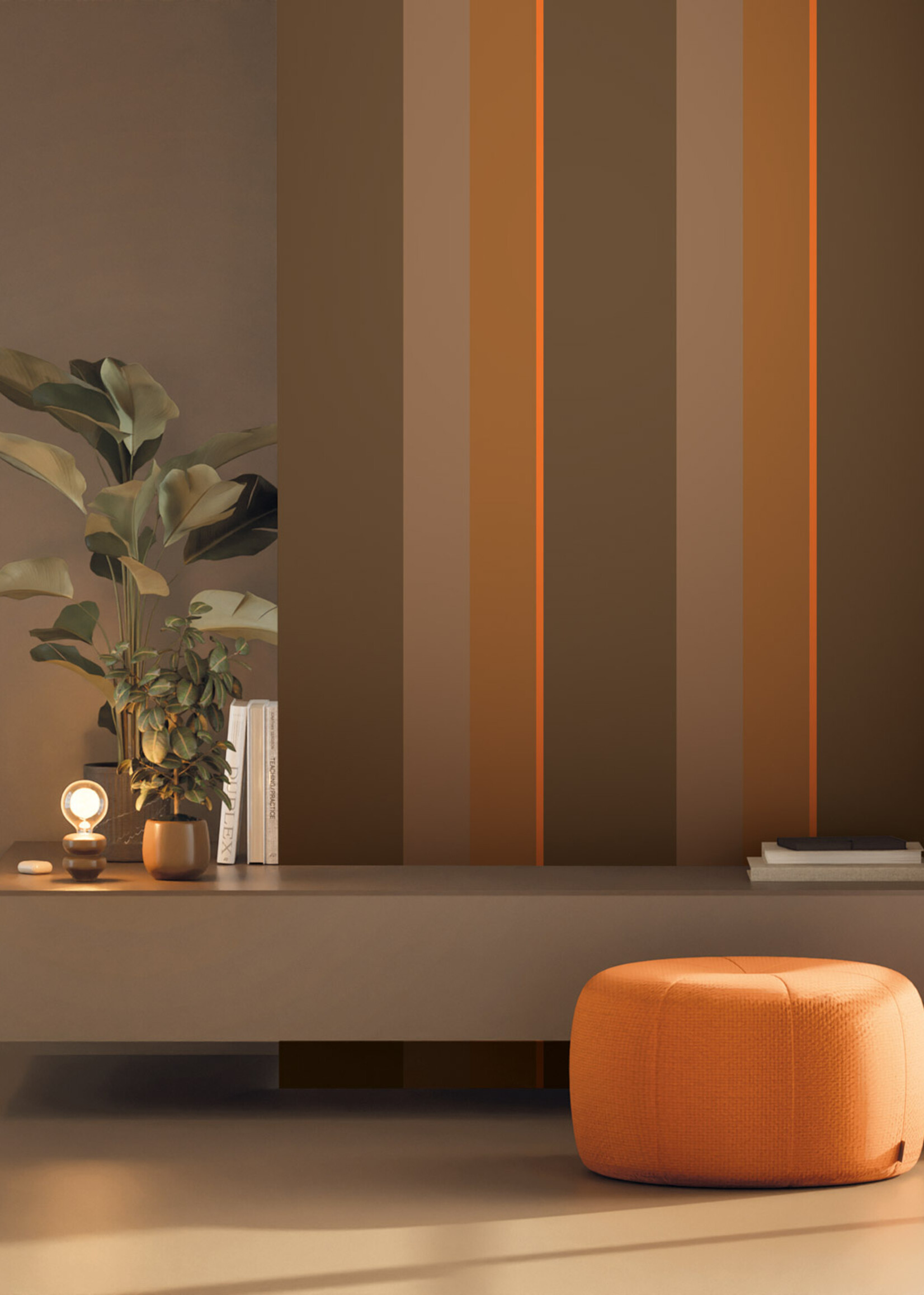 Herhaalbaar Bold Stripes | Strepen behang door Frans Uyterlinde | 97,4 x 280 cm