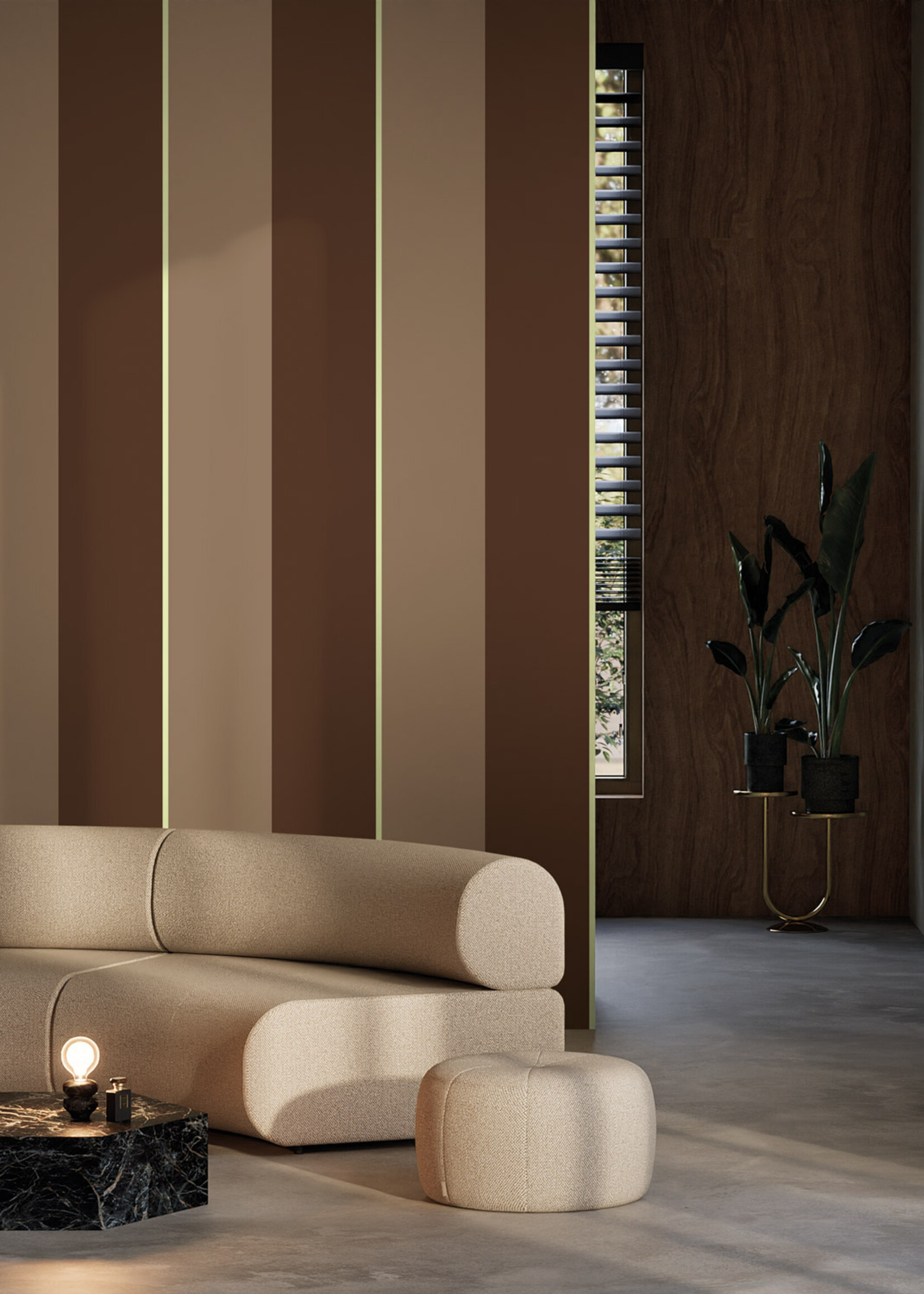 Herhaalbaar Bold Stripes | Strepen behang door Frans Uyterlinde | 97,4 x 280 cm