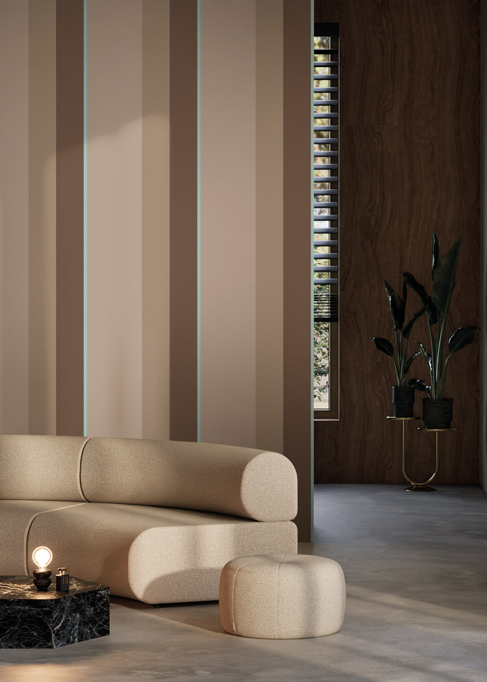 Herhaalbaar Bold Stripes | Colorful striped wallpaper by Frans Uyterlinde | 97.4 x 280 cm