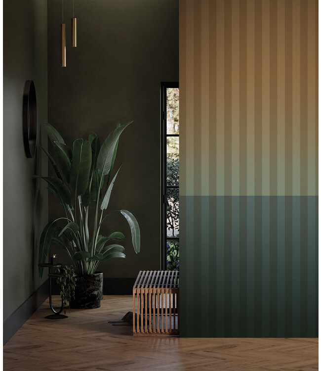 Gradient Stripes | Gestreifte Tapete von Frans Uyterlinde | 97,4 x 280 cm