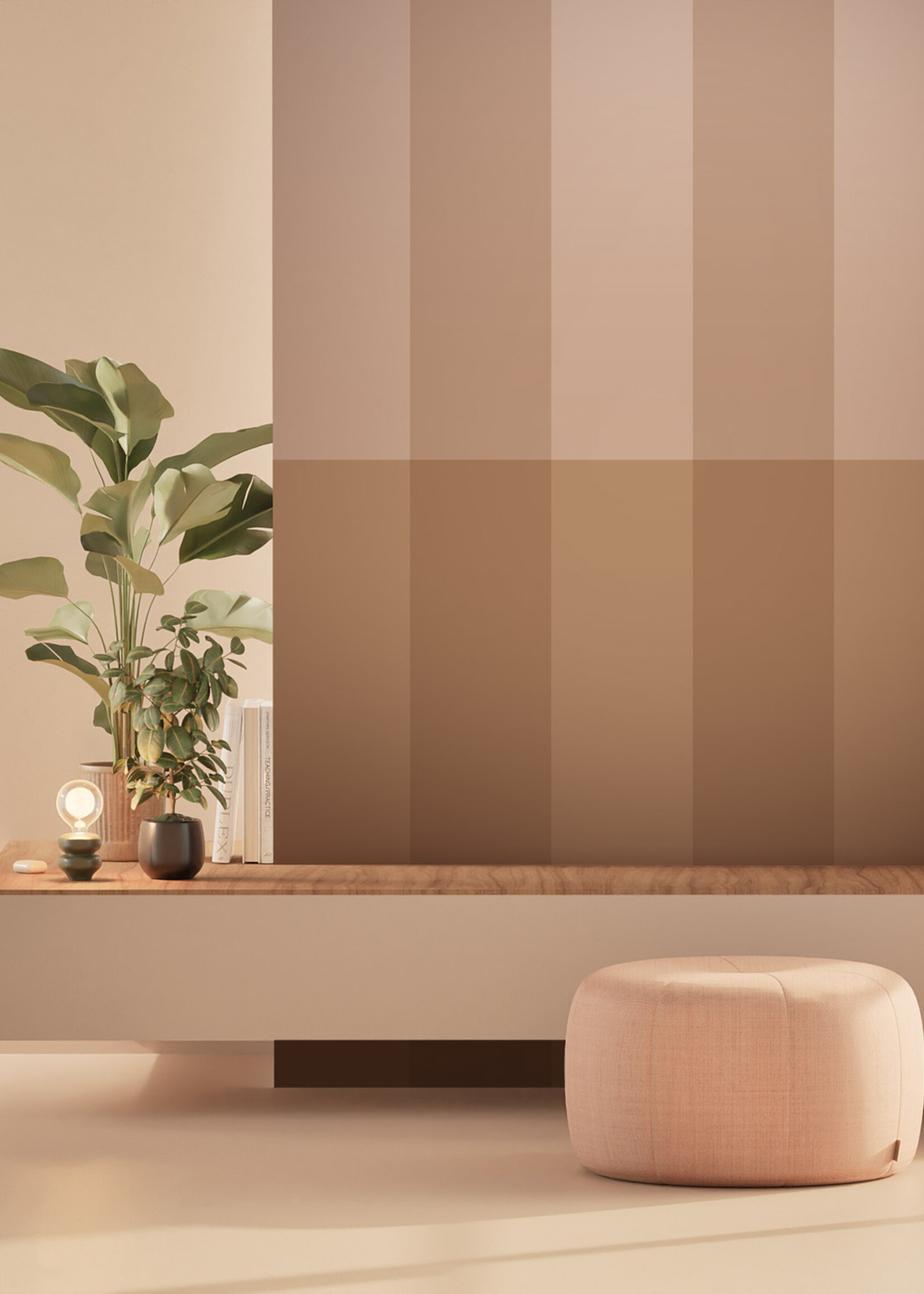 Herhaalbaar Gradient Stripes | Strepen behang door Frans Uyterlinde | 97,4 x 280 cm