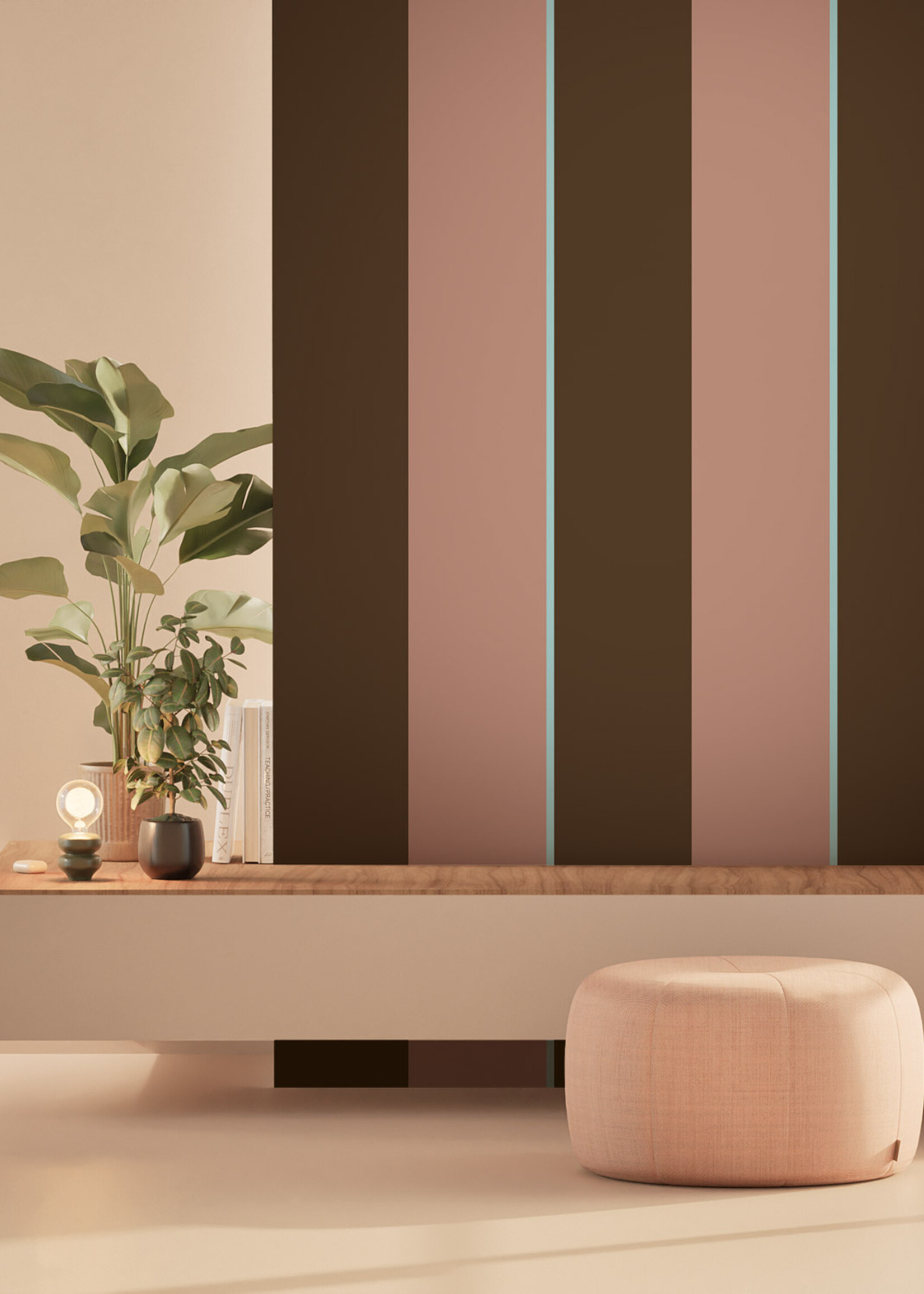 Herhaalbaar Bold Stripes | Colorful striped wallpaper by Frans Uyterlinde | 97.4 x 280 cm