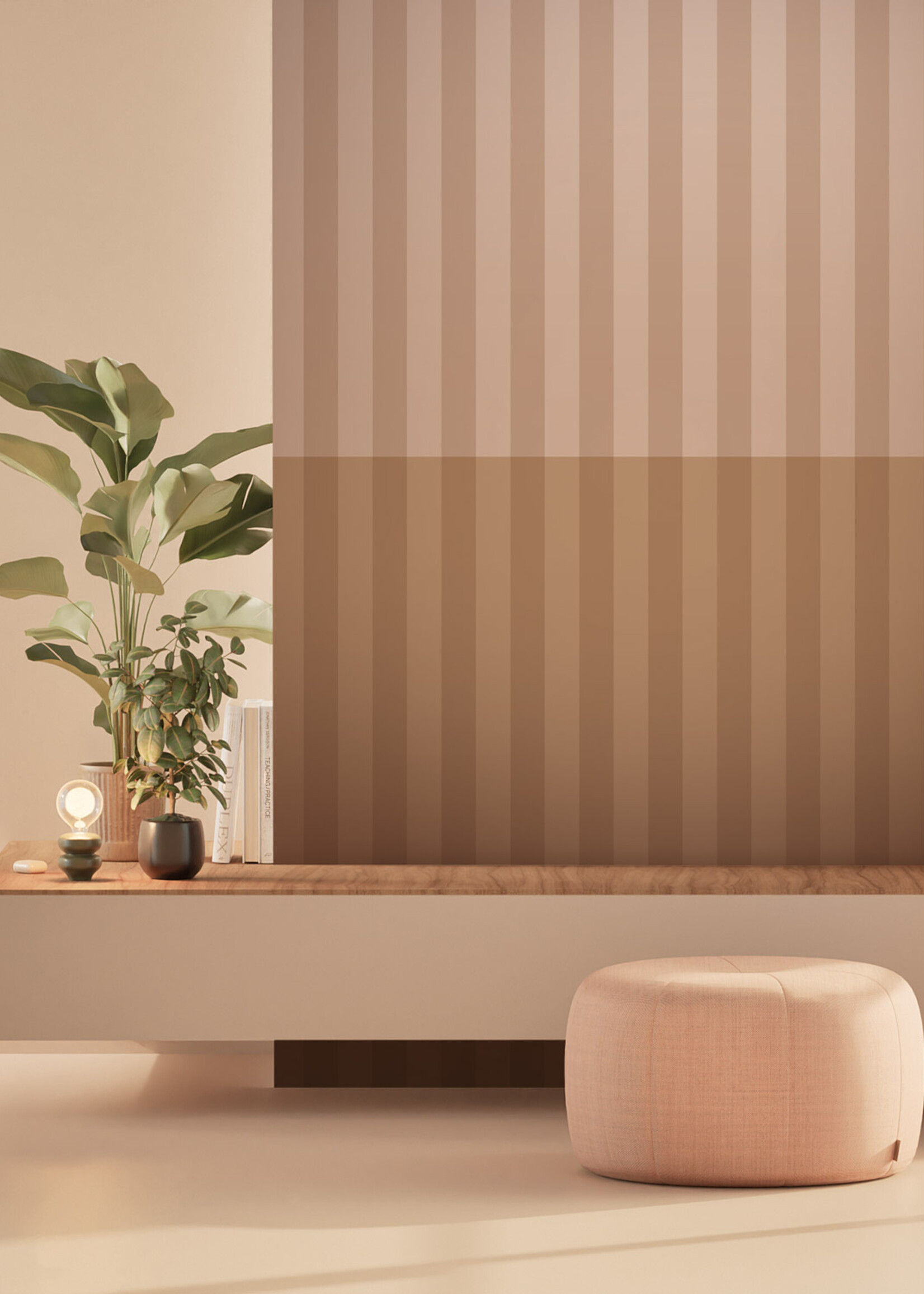 Herhaalbaar Gradient Stripes | Strepen behang door Frans Uyterlinde | 97,4 x 280 cm