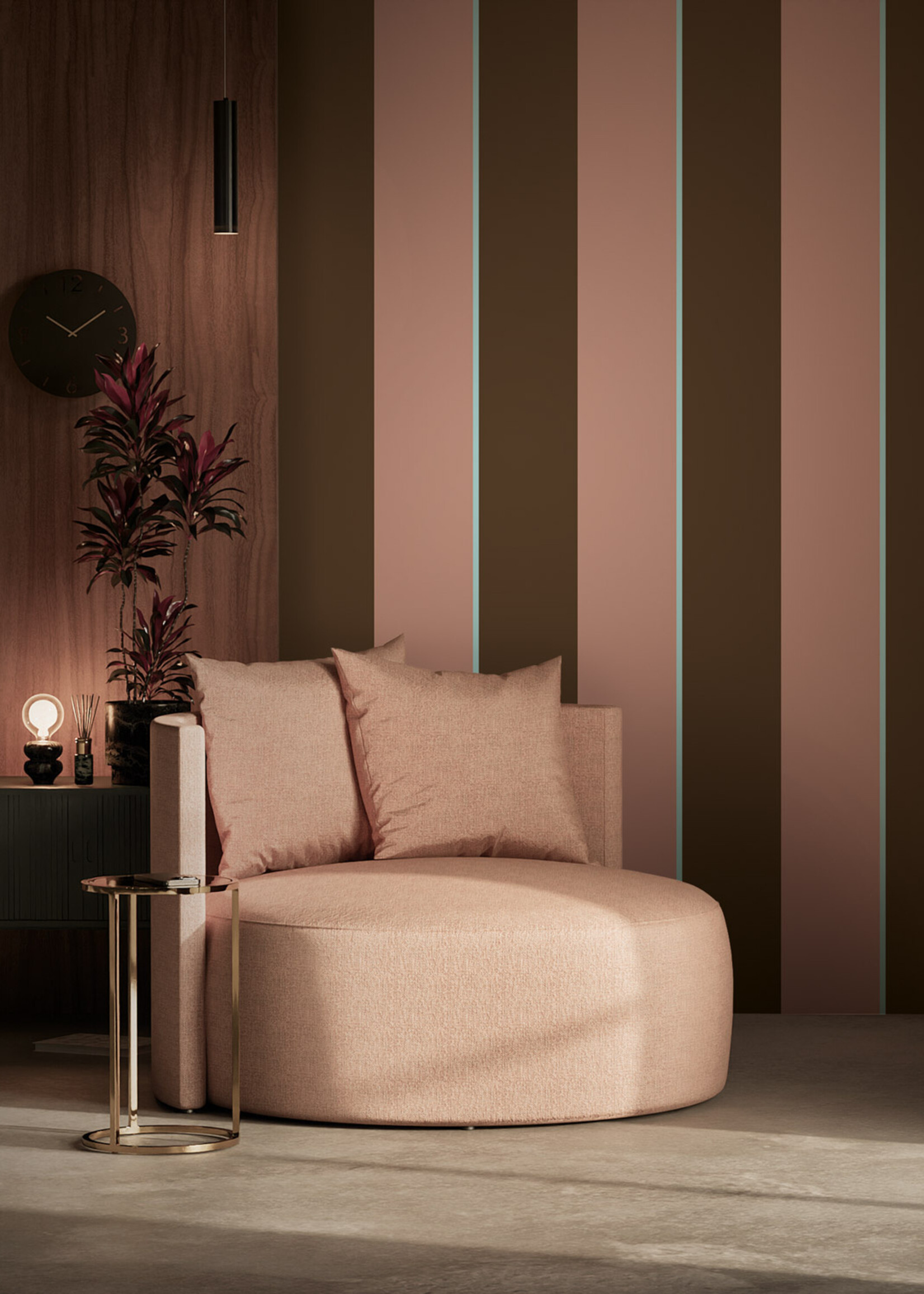 Herhaalbaar Bold Stripes | Colorful striped wallpaper by Frans Uyterlinde | 97.4 x 280 cm