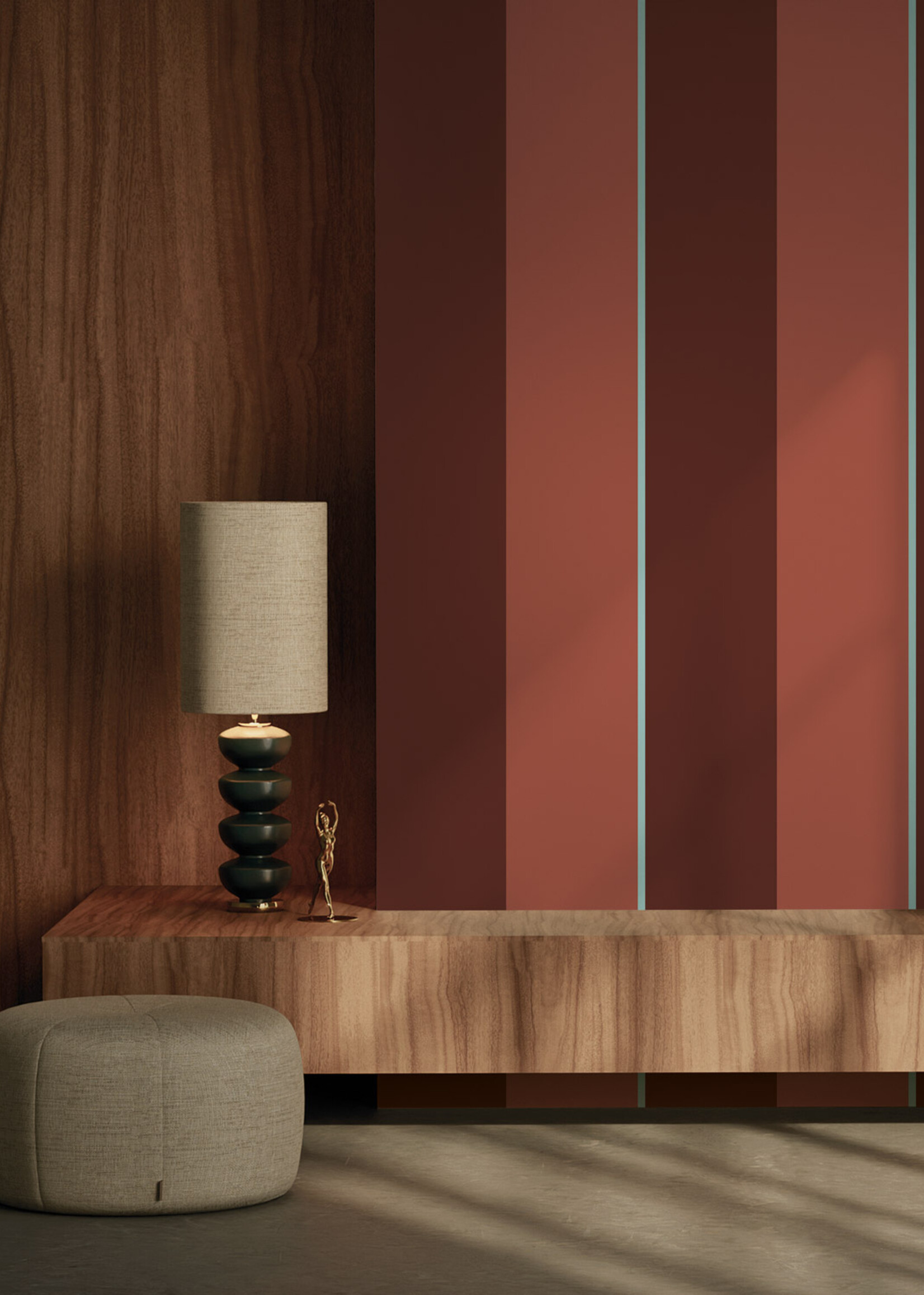 Herhaalbaar Bold Stripes | Strepen behang door Frans Uyterlinde | 97,4 x 280 cm
