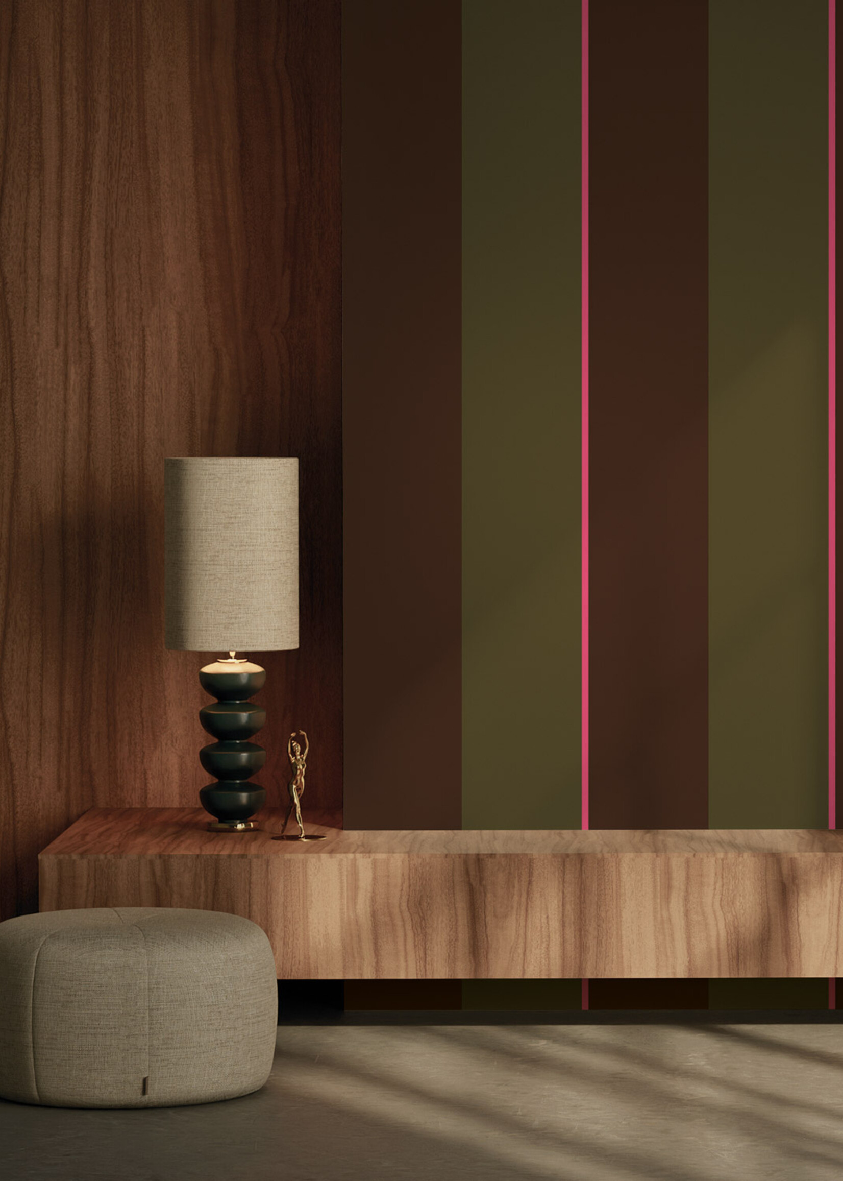 Herhaalbaar Bold Stripes | Tapete mit bunten Streifen von Frans Uyterlinde | 97,4 x 280 cm