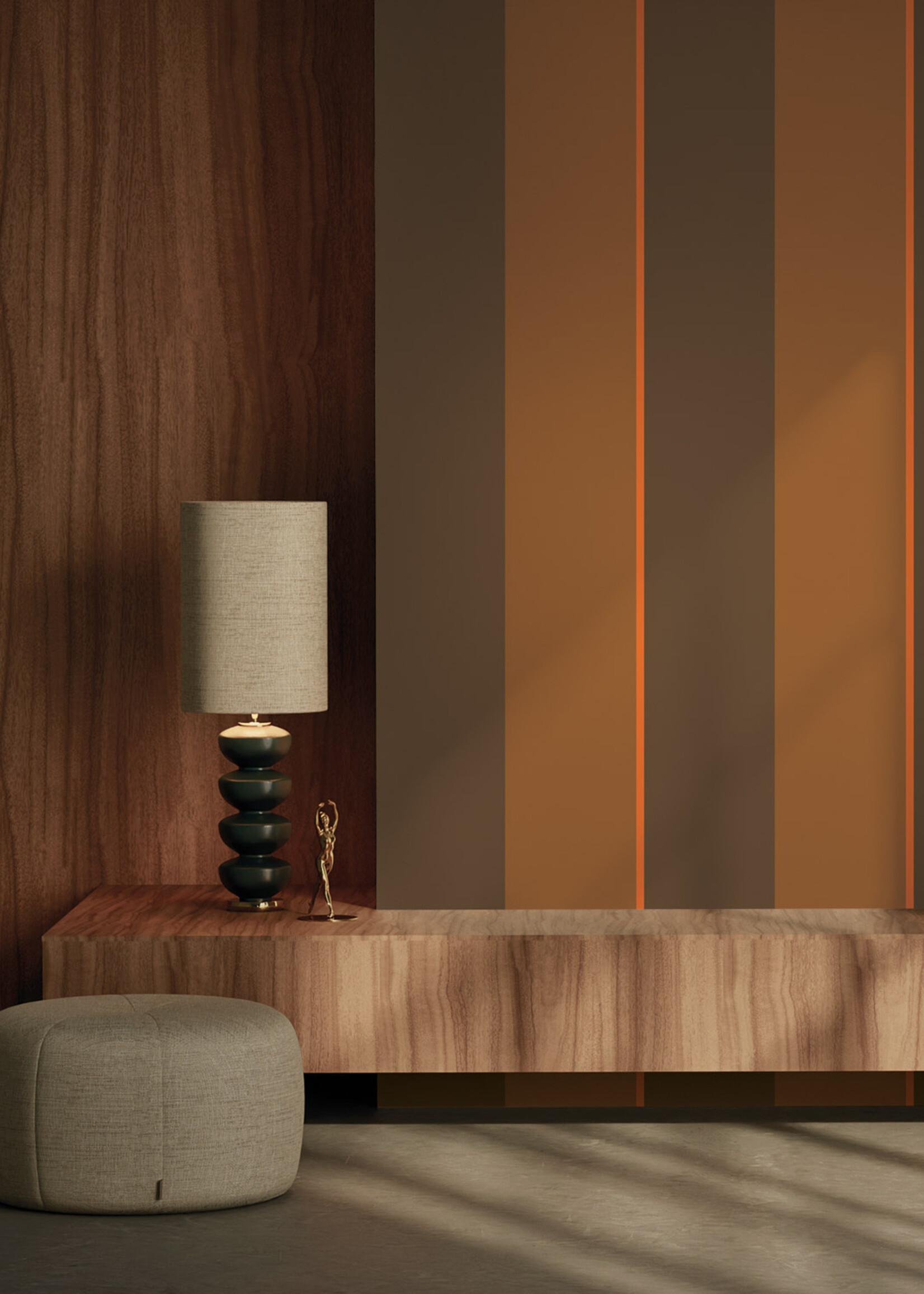 Herhaalbaar Bold Stripes | Tapete mit bunten Streifen von Frans Uyterlinde | 97,4 x 280 cm