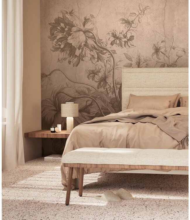 Gradient Flowers | Bloemen behang door Frans Uyterlinde | Nude