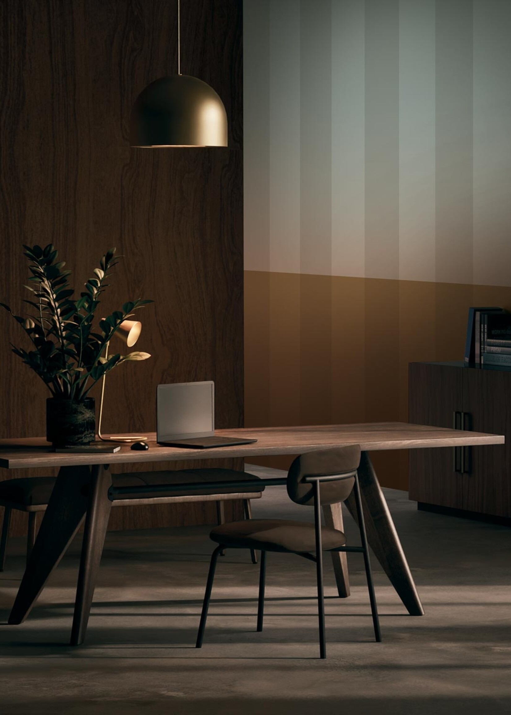 Herhaalbaar Gradient Stripes | Strepen behang door Frans Uyterlinde | 97,4 x 280 cm