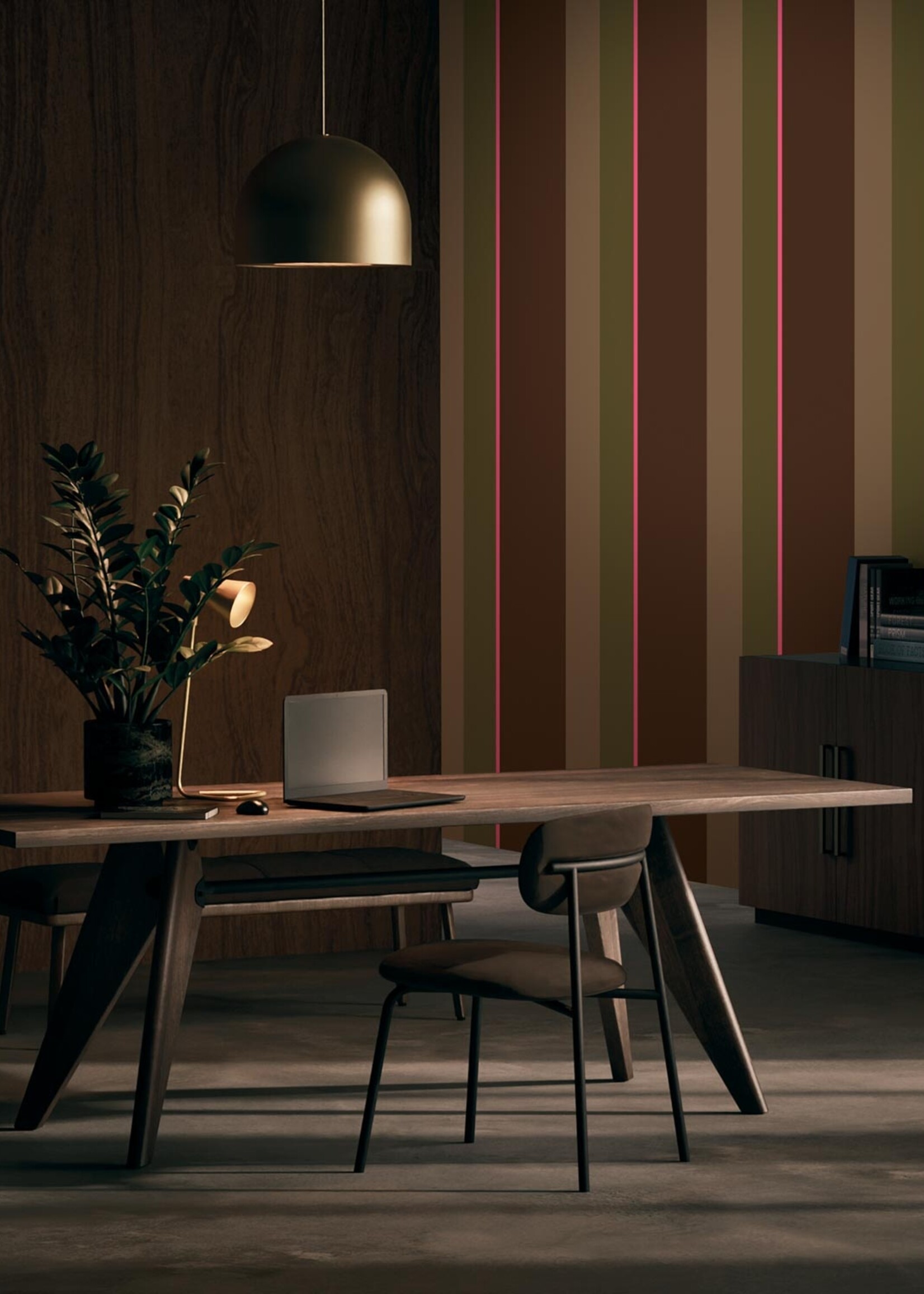 Herhaalbaar Bold Stripes | Tapete mit bunten Streifen von Frans Uyterlinde | 97,4 x 280 cm